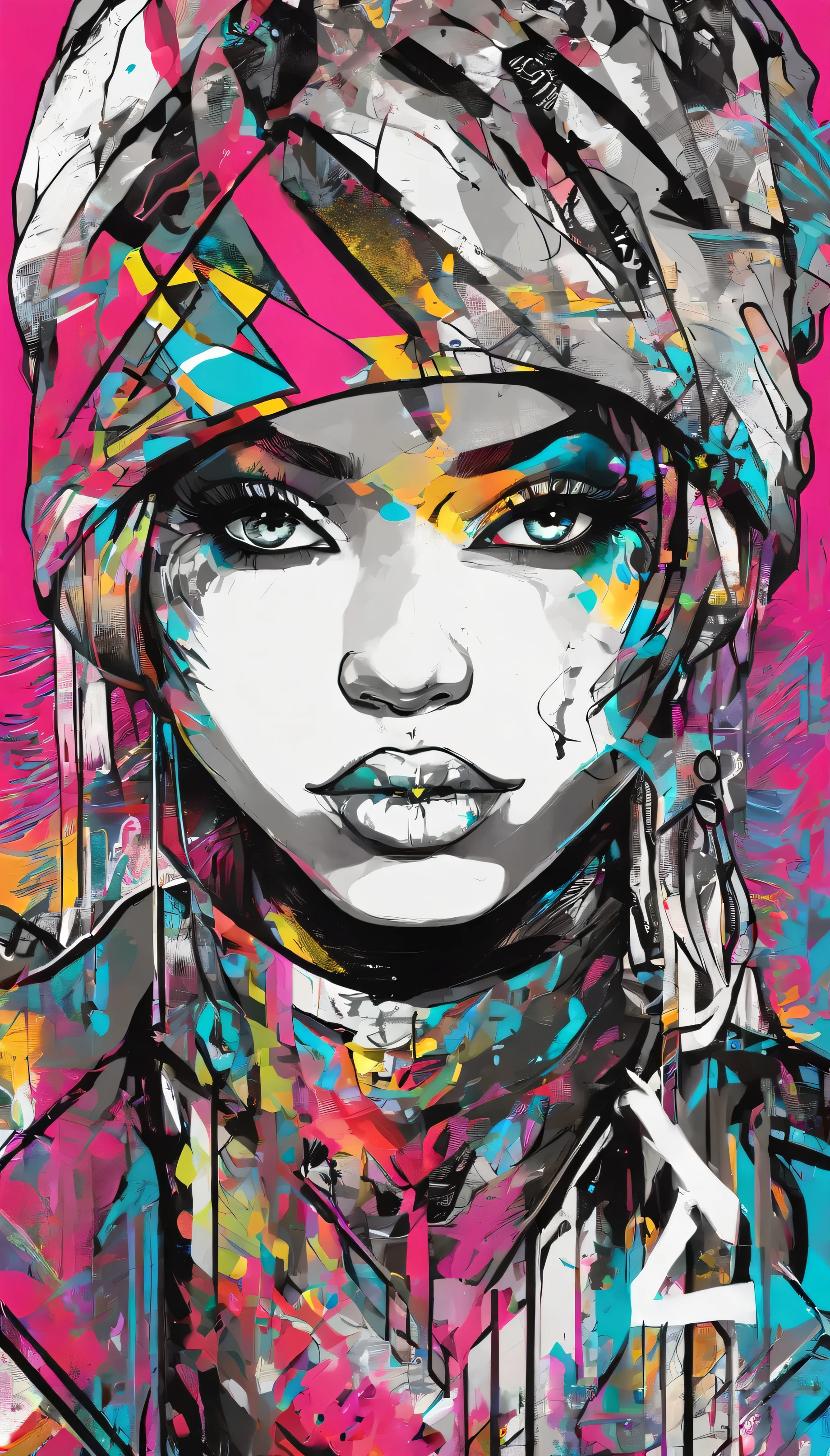 Black man, Teen, Cyberpunk Style, colorful, Serious expression, anger, Digital illustration style, Digital illustration portrait, trending on artstration, In the art style of Bouwater, Detailed portrait of an anime girl, Digital anime illustration, Drawn in the style of Artgerm, A portrait of Martin at the time, Detailed portrait, Digital Illustration -, ArtJam. High detail