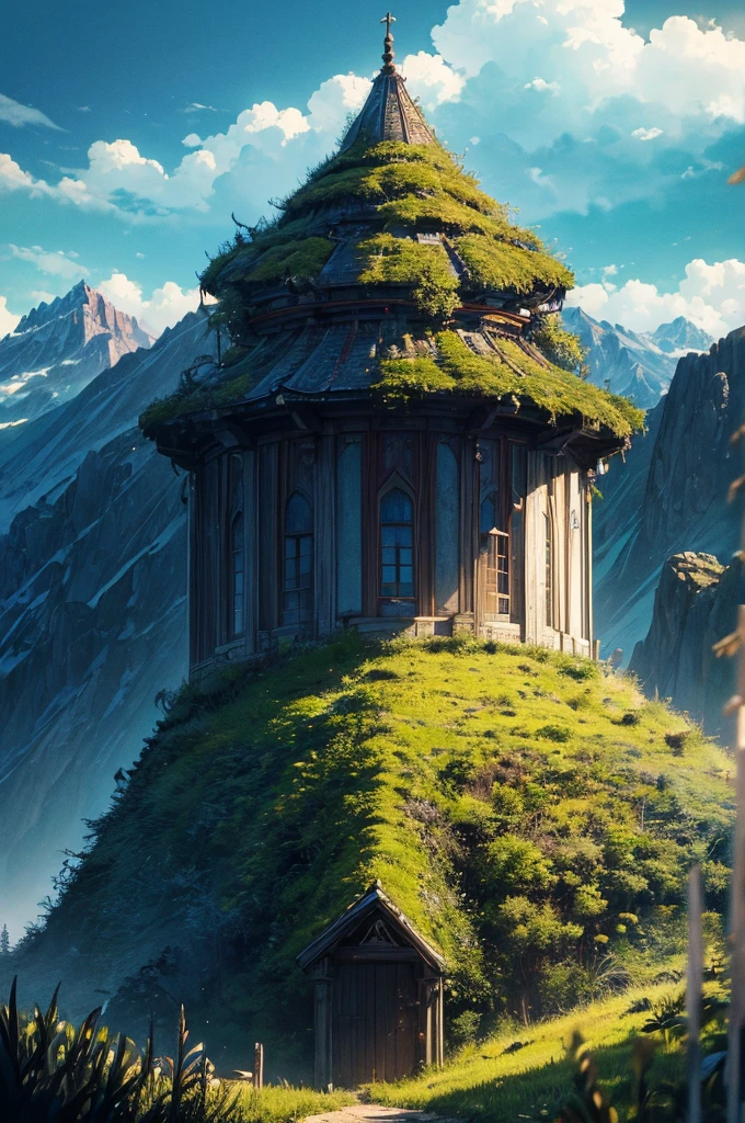 (masterpiece, best quality:1.4), light, rich and colorful, High contrast, Mountain, Grass, Tree, night, (fear (theme):1.2), (monster:1.2), dark