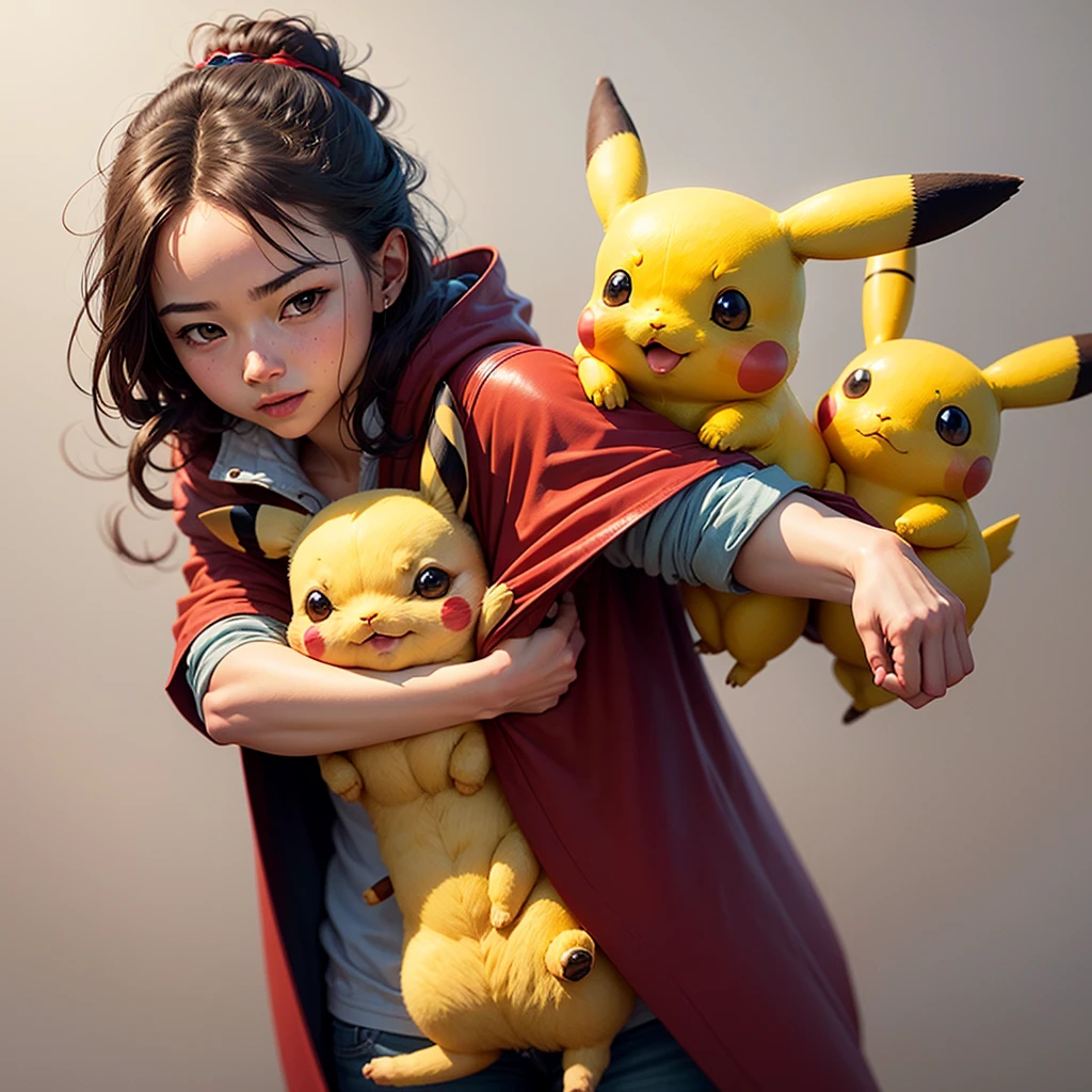 Start with a basic sketch of Pikachu, Holding a Quake in one hand,Wearing a red cloak with gold trim.
Adding some Thor functionality,For example带有翅膀的头盔和带有金属细节的靴子,Add a more realistic feel to your characters.
Give Pikachu a furry touch, Expand the size of his head and ears and add rosy cheeks.
Use energetically, Cheerful colors bring your paintings to life, Use shadows and highlights to create depth and texture.
Add a suitable background to the drawing, For example, A scene showing Pikachu in action or a background that doesn't distract from the character.
fully, Add some clean lines,Highlights'Features,and add more colors "piece" 触摸图piece.