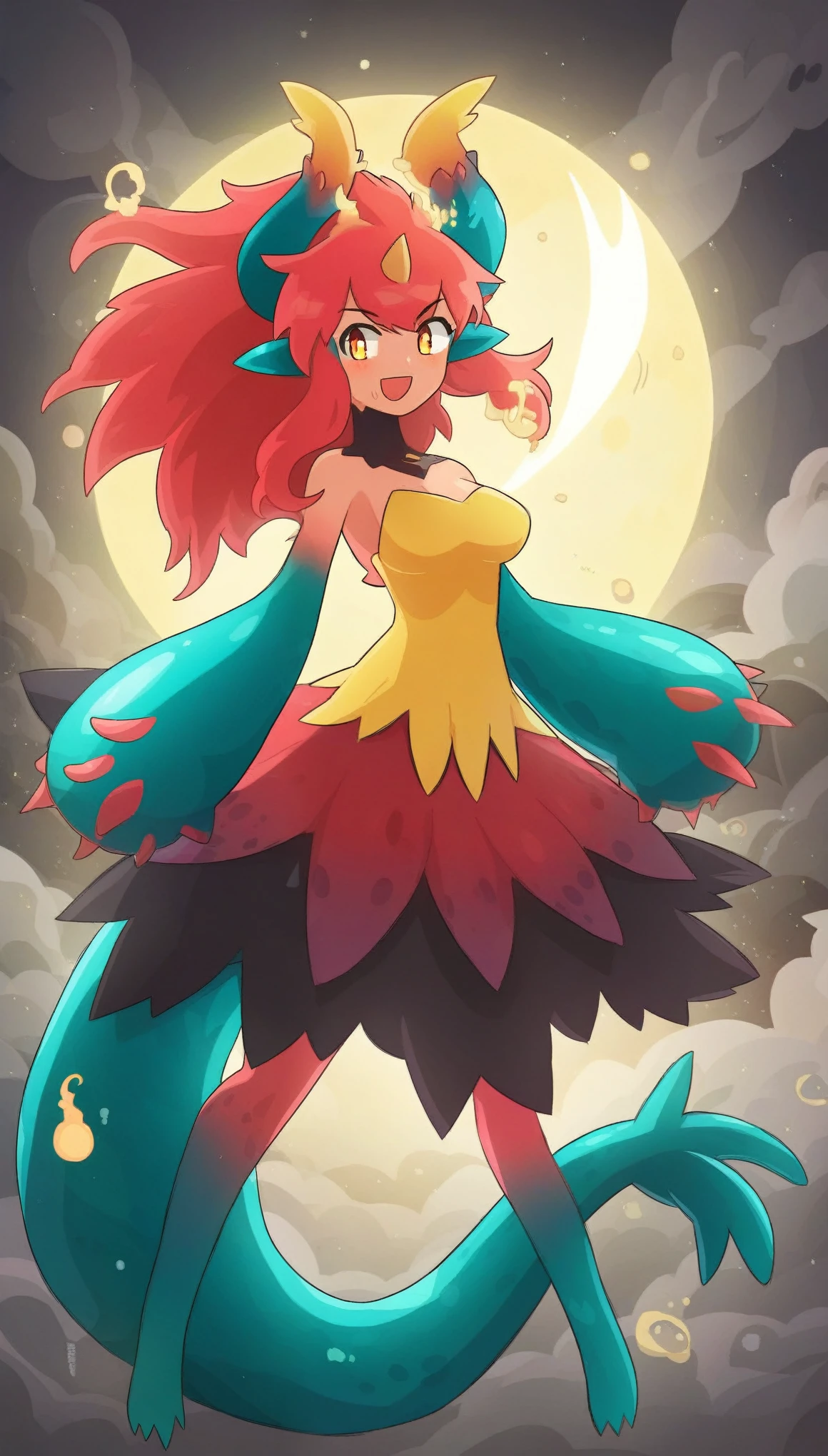 Best quality, Super detailed illustration, Warm colors, Ideal lighting, perfect detail ,cute sea monster girl