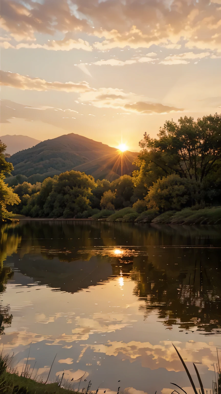 A calm, scenic landscape with a sunrise, symbolizing new beginnings and opportunities