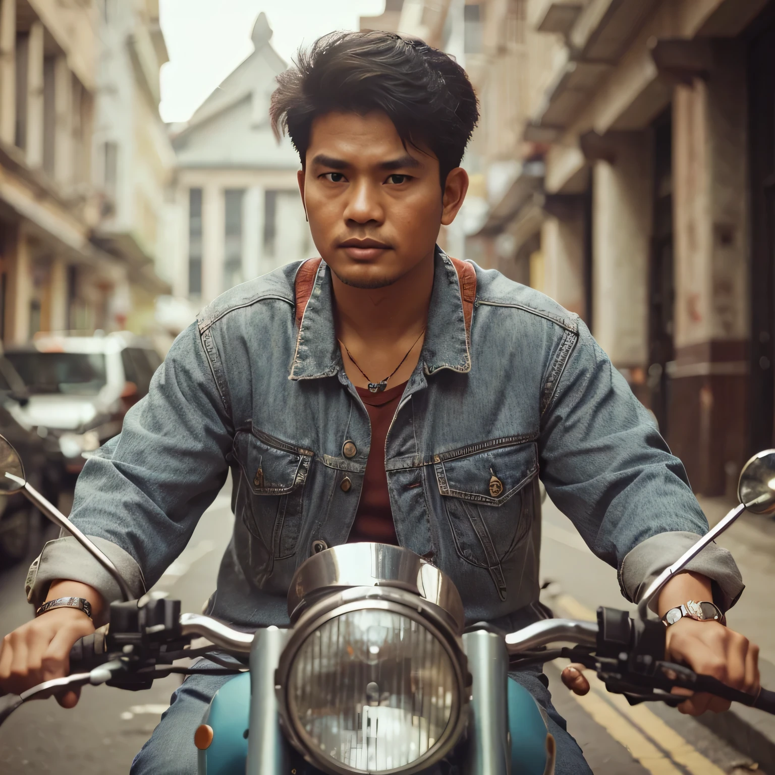 Realistic indonesian man, Little fat body