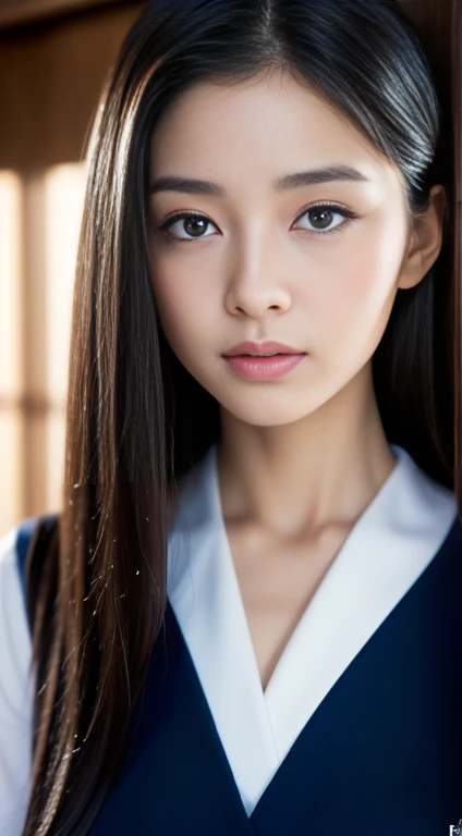 (((32k,High detail,High definition、masterpiece,Attention to detail,Esbian all over,solo))),RAW Photos & Realistic atmosphere,美しい濃いblue eyes,Mouth details,Glossy lips,Fine eyebrows,With soft white skin that shines in every detail、Detailed eyes、blue eyes,Very beautiful eyes,Detailed lips、Very beautiful face,Very well-formed face、A vivid face,Beautiful, shining lips, Realistic Young Gravure Idol, Very beautiful school girl, , Young Sensual Gravure Idol, Young Gravure Idol, Beautiful and cute adult16 years old ,The whole body is wet,Dripping,Blushing,Very beautiful, Sexy and classy16 years oldの女の子,Medium-long brown shiny hair,Wet hair,Dripping水,Dripping,(Looking into the camera:1.4),(darkness,Very dark,Use a flashlight to illuminate an object in a dark classroom:1.7),(Sexy,Healthy and toned body,High Detail High Vision High Vision Japan HDTV Black HDTV High Vision Black High Vision Black High Vision High Vision Black High Vision High Vision Uniform,well-shaped chest of medium size,,,Mature Body, I'm so anxious I feel like crying,Watery eyes,Cold Smile,Glare,Glare顔も美しい,High Resolution Arm,,High Resolution Finger,:1.5),(The chest of the uniform is open,Wearing a classy uniform in black and red、黒のパンストとSexy脚を身につけて、She is standing upright, shyly lifting her skirt.:1.7)