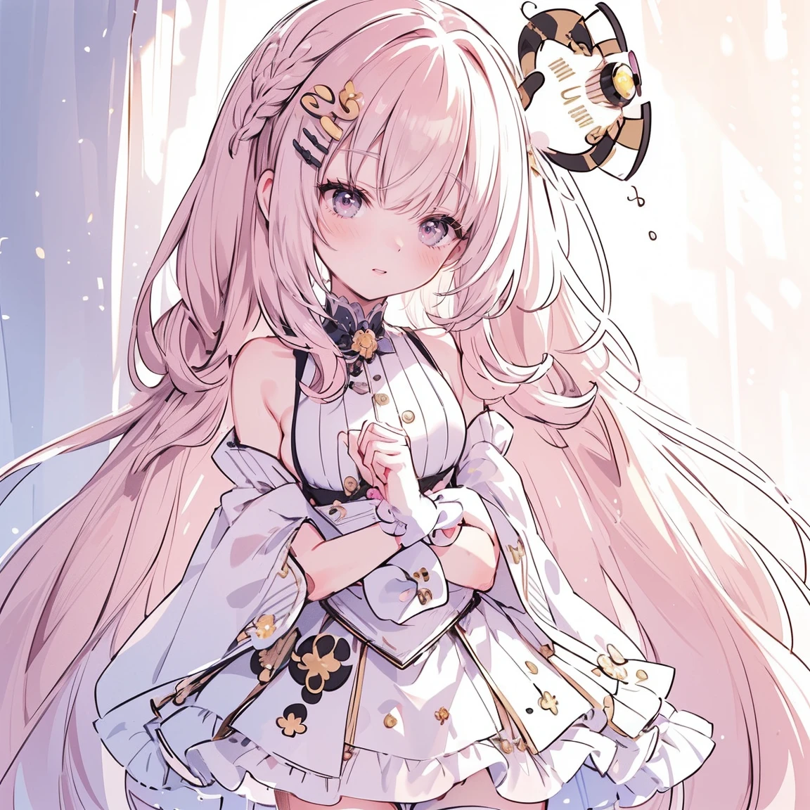 ,Beehive hairstyle,Eye Reflexes,Masterpiece,Highest quality,8k,A world of light,Highly revealing clothing,Feeling embarrassed,とてもFeeling embarrassed,Panty shot,(((blush))),(((Are crying)))(((Cute hairstyle)))(((Looking up)))Wearing a mask decoration,Large mask ornament