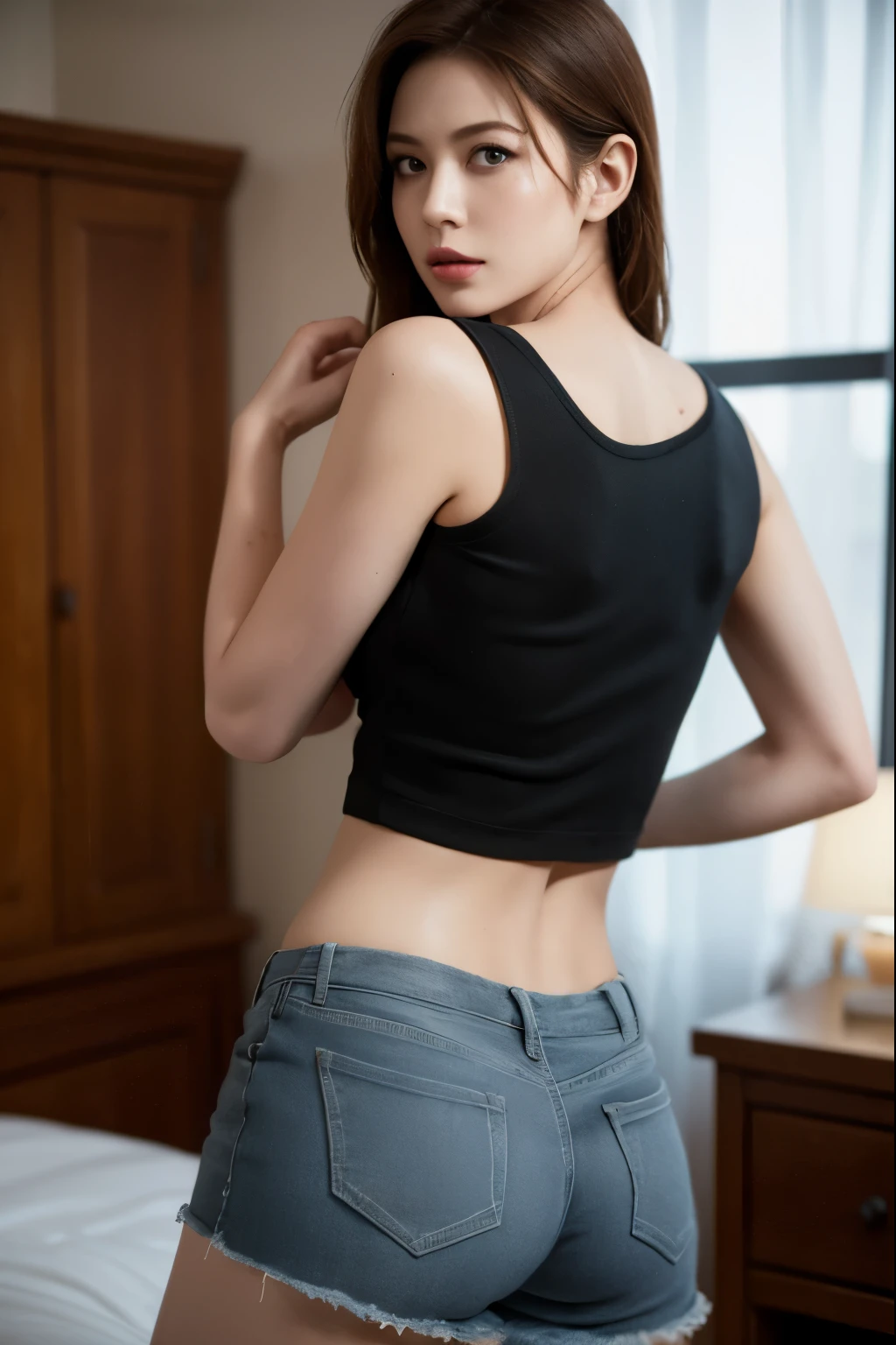 (masterpiece, best quality), 1girl , Claire Redfield, back
