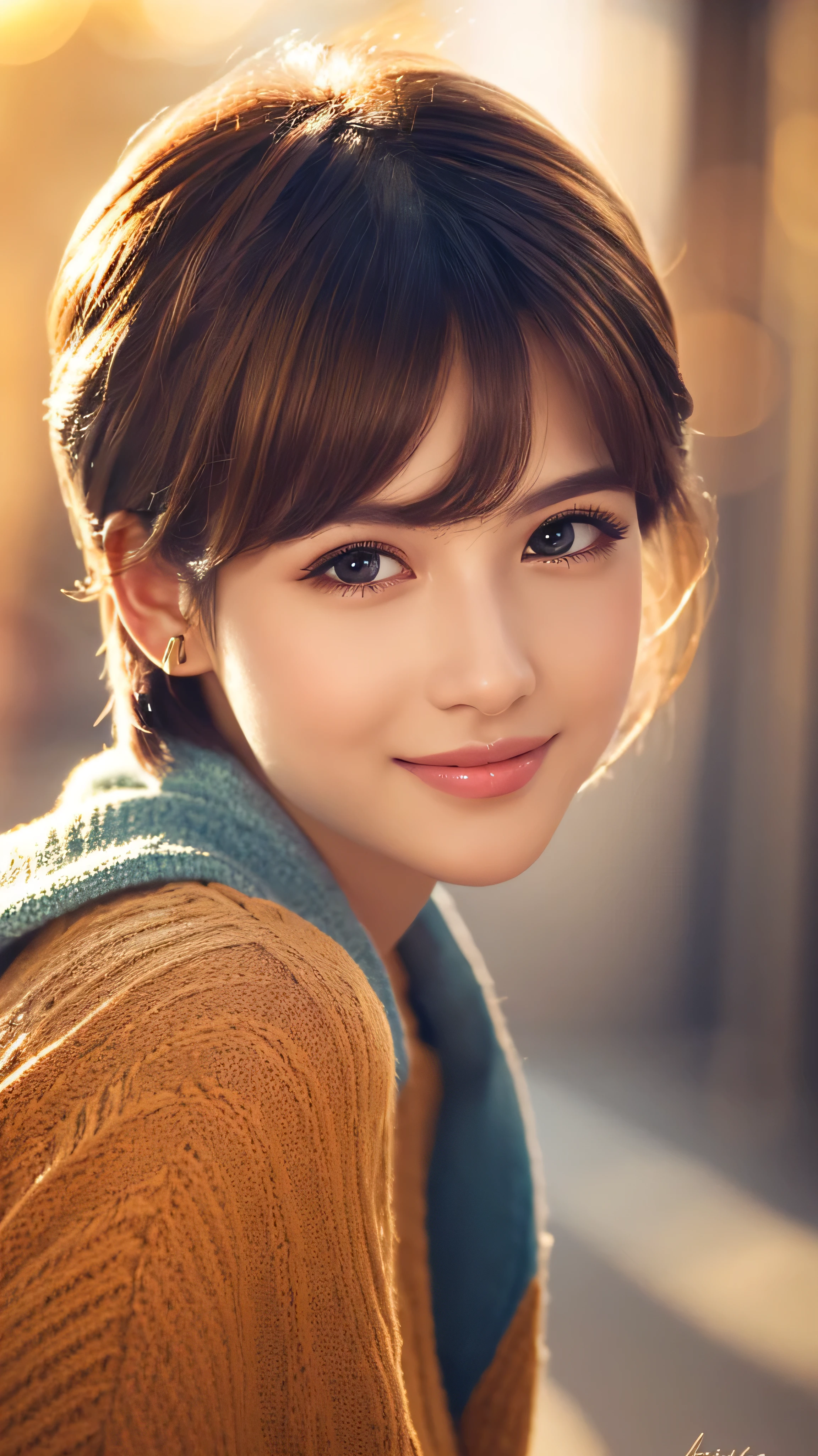 highest quality,4K,8k,High resolution,masterpiece:1.2,Very detailed,Physically Based Rendering,(cute,Adorable,Charm) boy,Beautiful fine details,Beautiful lip detail,Long eyelashes,(Shiny,Shiny) hair,stylish haircut,(stylish,fashionable) Clothes,(have confidence,Happy) expression,Relaxed posture,Fun Background,Portraiture,Vibrant colors,Warm tones,Soft lighting