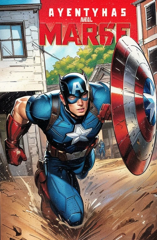 8k, comic babes, a close-up of a comic book cover with a captain in the background, maravilha em quadrinhos style, captain America, maravilha em quadrinhoss style, as a panel of a maravilha em quadrinhos, maravilha em quadrinhosbook cover, marvel superhero, maravilha em quadrinhoss h 0, maravilha em quadrinhos, arte maravilha, personagem maravilha, maravilha em quadrinhos book drawing, in style of maravilha em quadrinhoss, joe biden as captain America