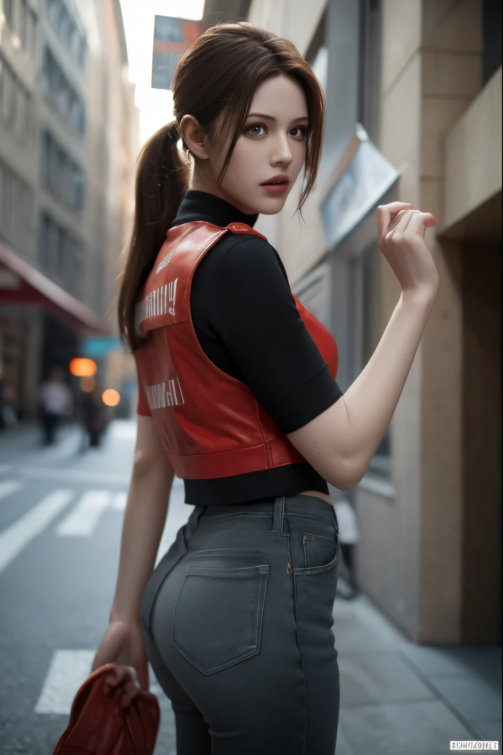 (masterpiece, best quality), 1girl , Claire Redfield, 