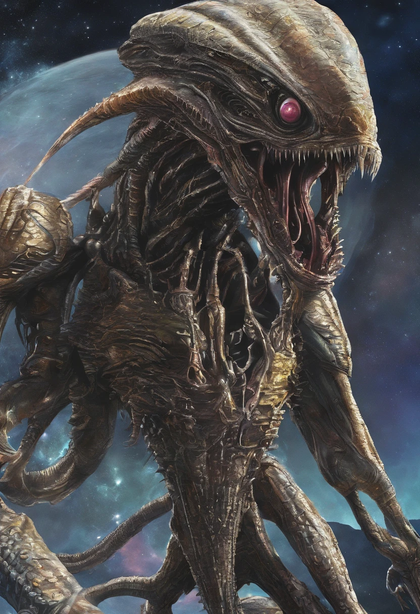 Lizard-like aliens flew in on their ships and took over the earth