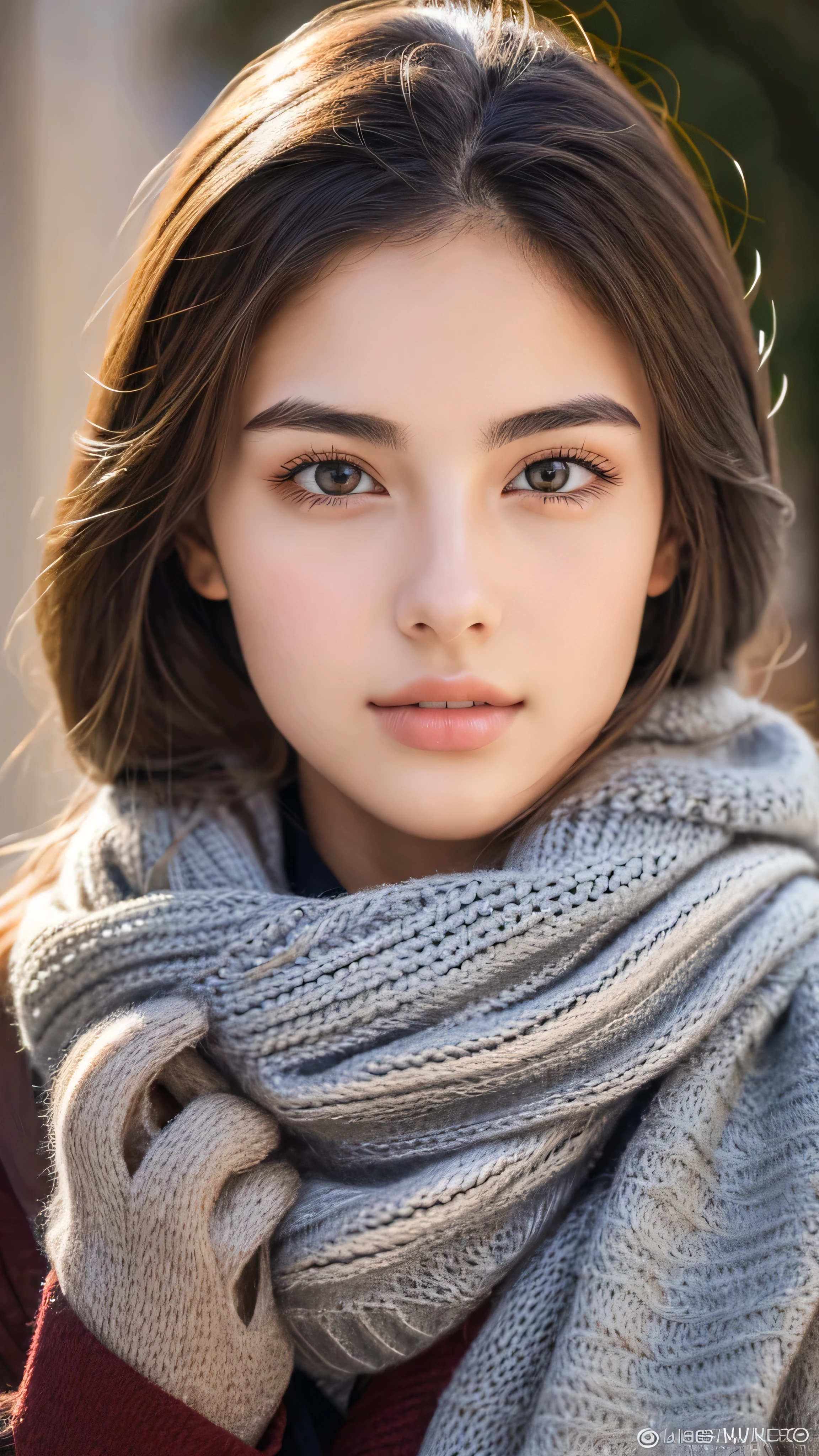 cute italian college student, Winter Fashion, Photorealistic, Detailed skin, Detailed face, Detailed lips, Fine eyebrows, The pupils shine, Depth of written boundary, Accurate, Super detailed, 最high quality, High resolution, Anatomically correct, Textured skin, Attention to detail, high quality