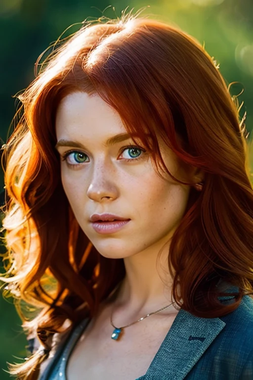 arafed woman with red hair, digital art by irakli nadar, tumblr, digital art, sadie sink, redhead girl, malcom liepke, hyper realistic film photography,
