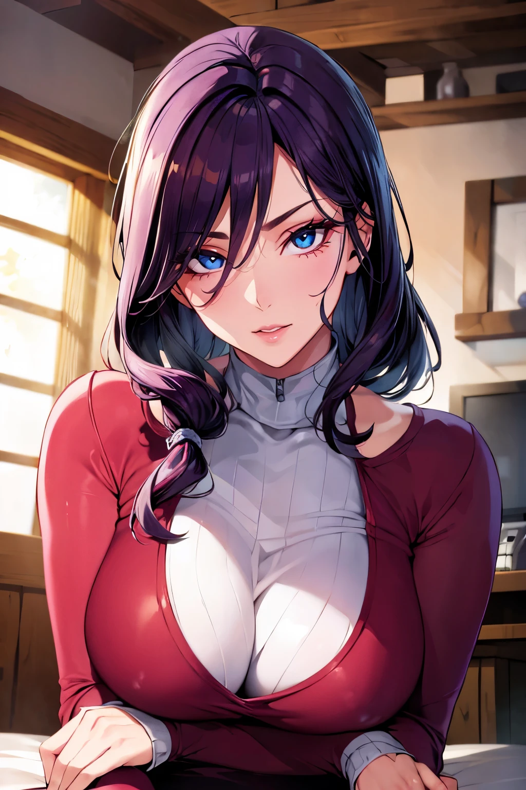 Perfect eyes,detailed,Attractive ,adult,mature, ,sly smile