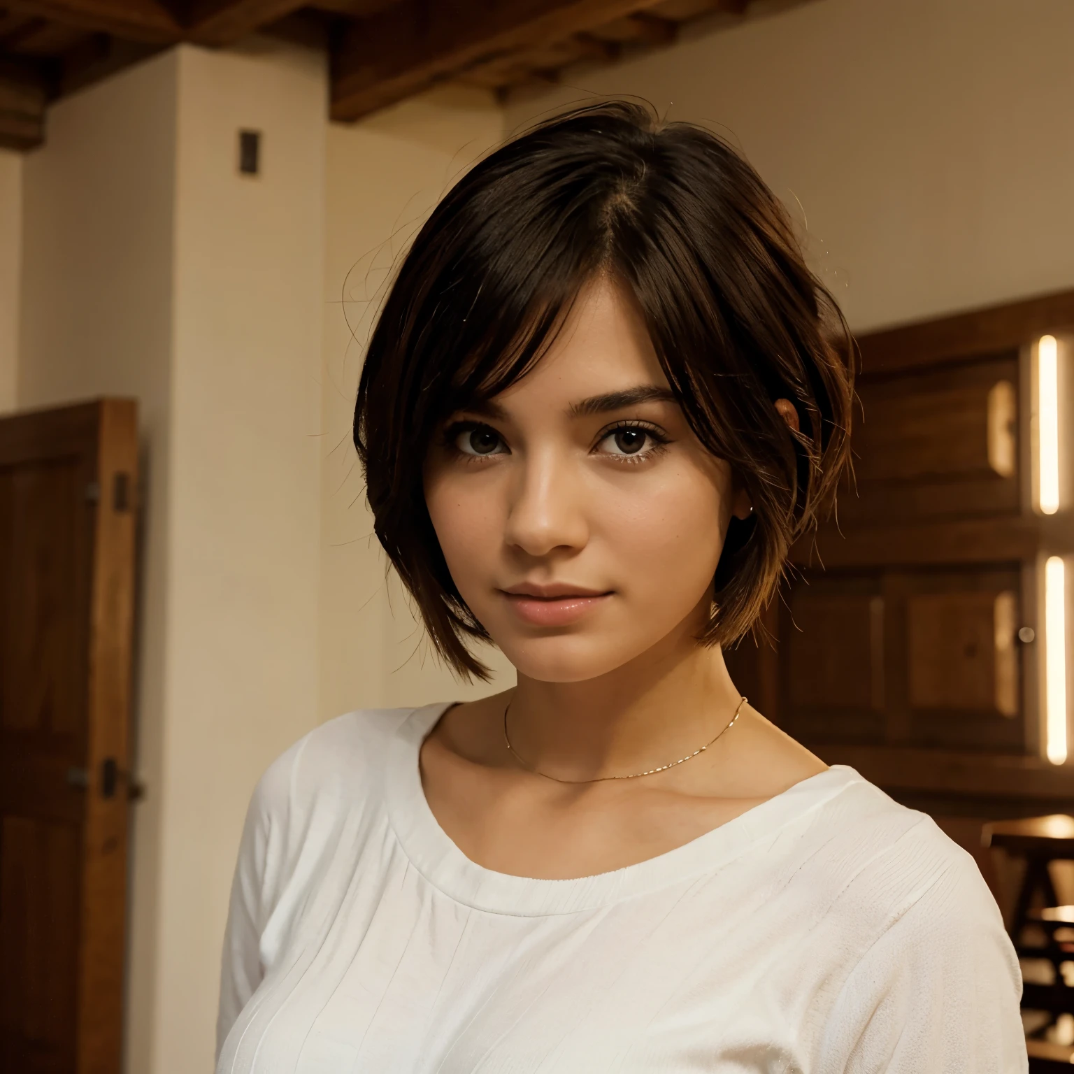 Chica de cabello corto