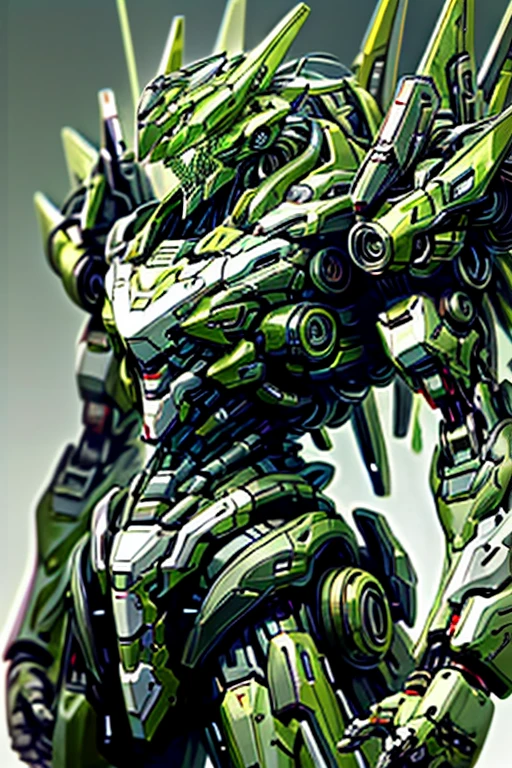 Mecha color changed to green，Height plus ten meters，Body shape remains unchanged