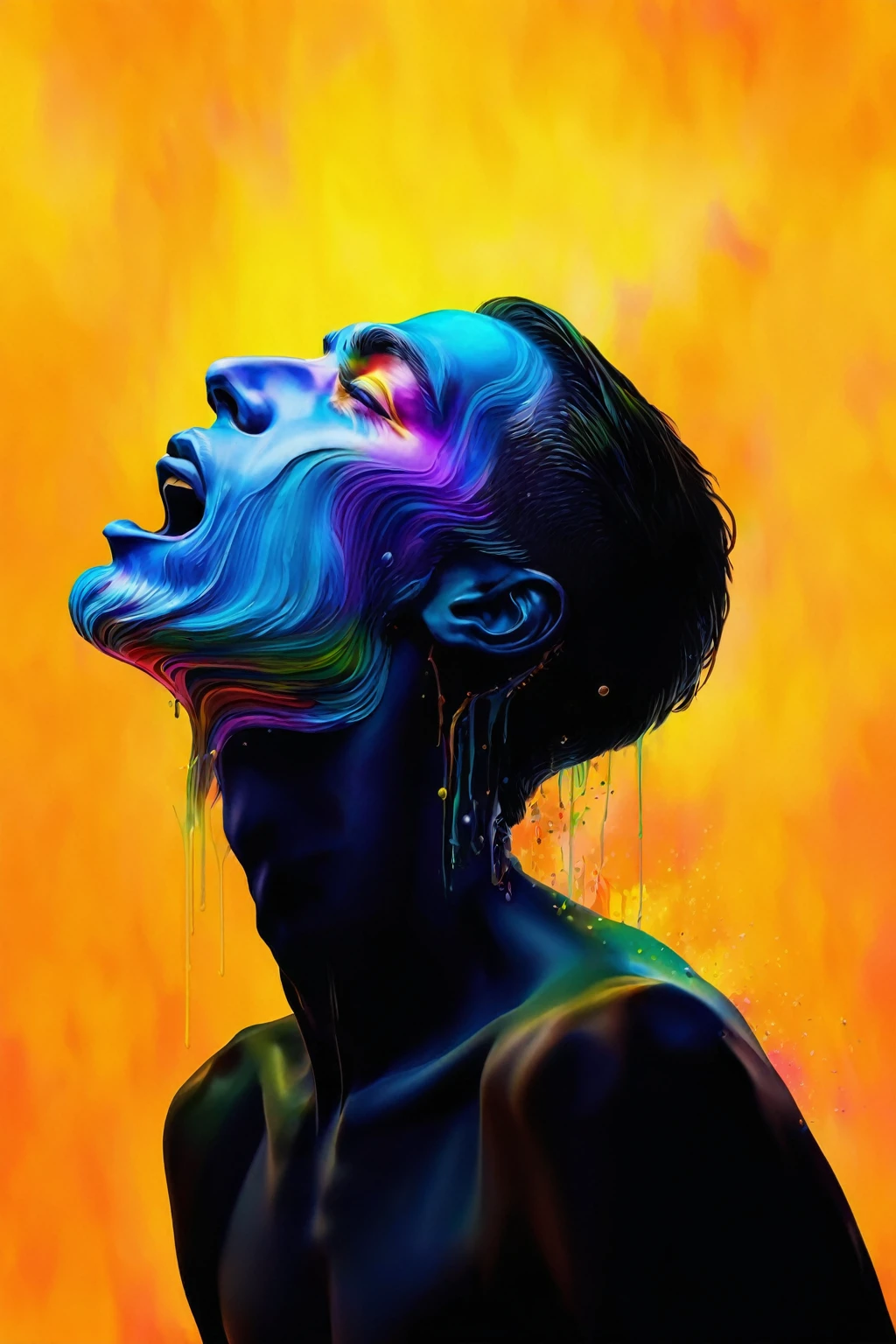 painting of a man's face with a colorful background, great digital art with details, abstract portrait, incredible digital art, abstract 3 d artwork, abstract face, 4k highly detailed digital art, intricate digital painting, intricate and intense oil paint, art of alessandro pautasso, stunning digital art, highly detailed digital art, ultra detailed face, extremely detailed digital art