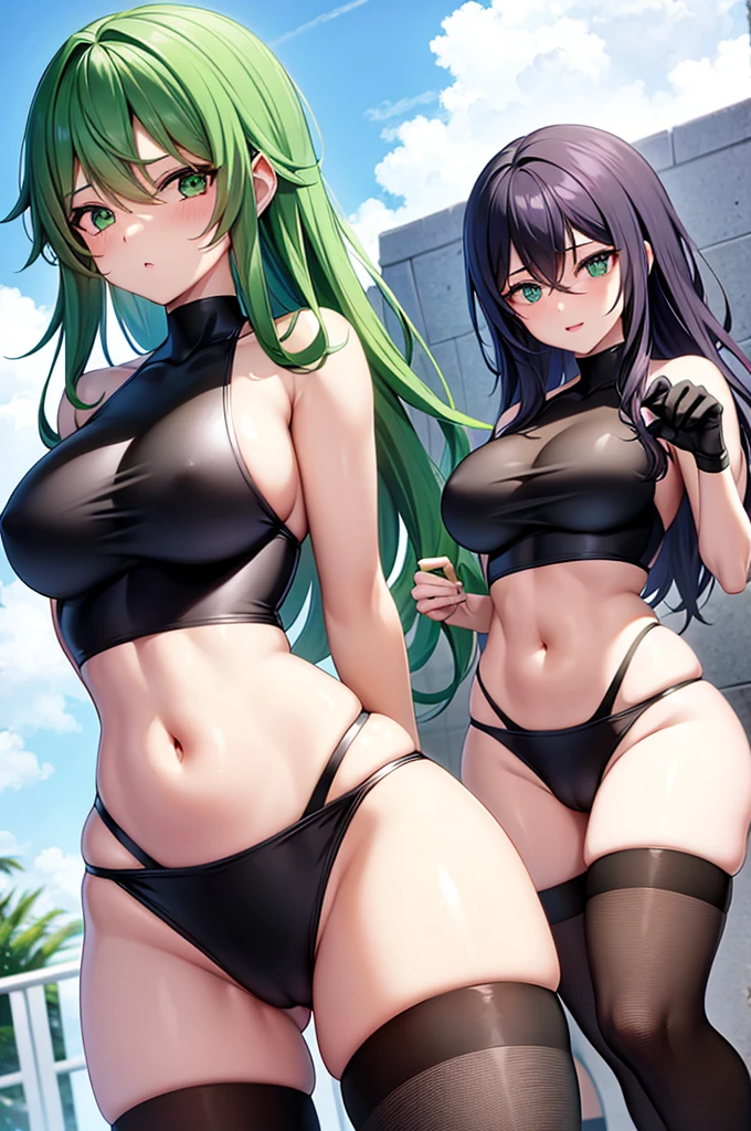 1girl, deku, izuku midoriya, genderswap deku, izuku midoriya as a girl, deku as a girl, deku as a woman, izuku midoriya as a woman, genderswap, female/woman/girl, female izuku midoriya (anime: my hero academia), green hair, short green hair, beautiful hair, green eyes, perfect eyes, beautiful green eyes, detailed eyes, perfect figure, great curves, great female body, hot body, nice female curves, good booty, thick butt, thick ass, great butt, great ass, great female body, female body, beautiful woman, wearing swimsuit, one piece swim suit, female one piece swimsuit, professional swimsuit, 8k image, perfect image, detailed, highly detailed, great image, best quality
