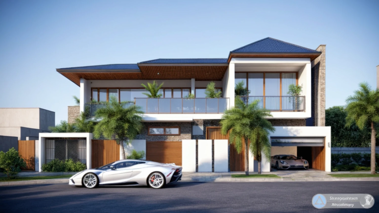 (modern villa facade design), (modern villa design exterior), (white wall), (light illuminates the designer's facade), (dawn sun light environment:1.2), (night light design exterior), (style architectural visualization), xingfa window, vehicles, pedestrians, busy streets, (Neutral lighting is suitable for the modern villa, light color thermometer lighting), (architectural design visualization), (reflection), (focus on object), (material normal bump real reflection), (scattered light), (light ray), (multi-beam light), (sunbeam) (multi-level reflection), (chao vantage software visualization render),(((Best Quality))), ((Masterpiece)), ((best illustration)), ((best shadows)), ((Super Detail)), (Intricate lines), (Photorealism),(hyper detail), ((archdaily)), ((award winning design)), (dynamic light), ((day)), spotlight, (perfect light), (shimering light), ((photorealistic)), ((intricate detail)), ((extreme detail)), ((crazy detail)), ((octane render)), ((trending on artstation)), ((High-fidelity)), ((Viwvid)), ((Crisp)), ((Bright)), ((Stunning)), ((Eye-catching)), ((High-quality)),((Sharp))((Bright)), ((Stunning)), ((natural sun environment)), ((Eye-catching)), ((Illuminating)), ((Flawless)), ((High-quality)),((Sharp edge render)), ((medium soft lighting)), ((photographic render)), ((detailed archviz)), ((reality environment)), (modern townhouse design architectural design facade), (modern townhouse facade roof design), (modern townhouse facade wall design), (modern townhouse facade decoration material design) (townhouse facade door and window design modern), (environmental lighting design), (modern townhouse facade lighting design), (modern townhouse front gate and fence design), (tree decoration design for townhouse facade), (Design lights for gate posts and fences), (townhouse facade railing design), (level of photo realism, depends on lighting, materials, composition, Real-Time Rendering, based on chao vantage timage rendering graphics software