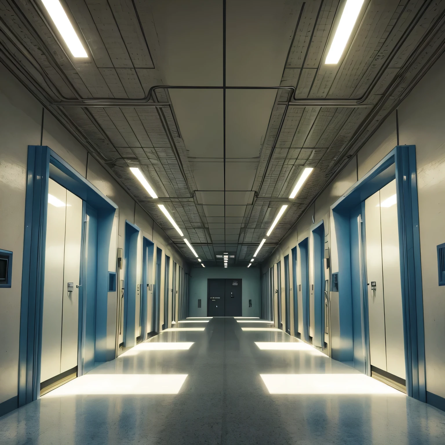 Science fiction style maximum security prison
