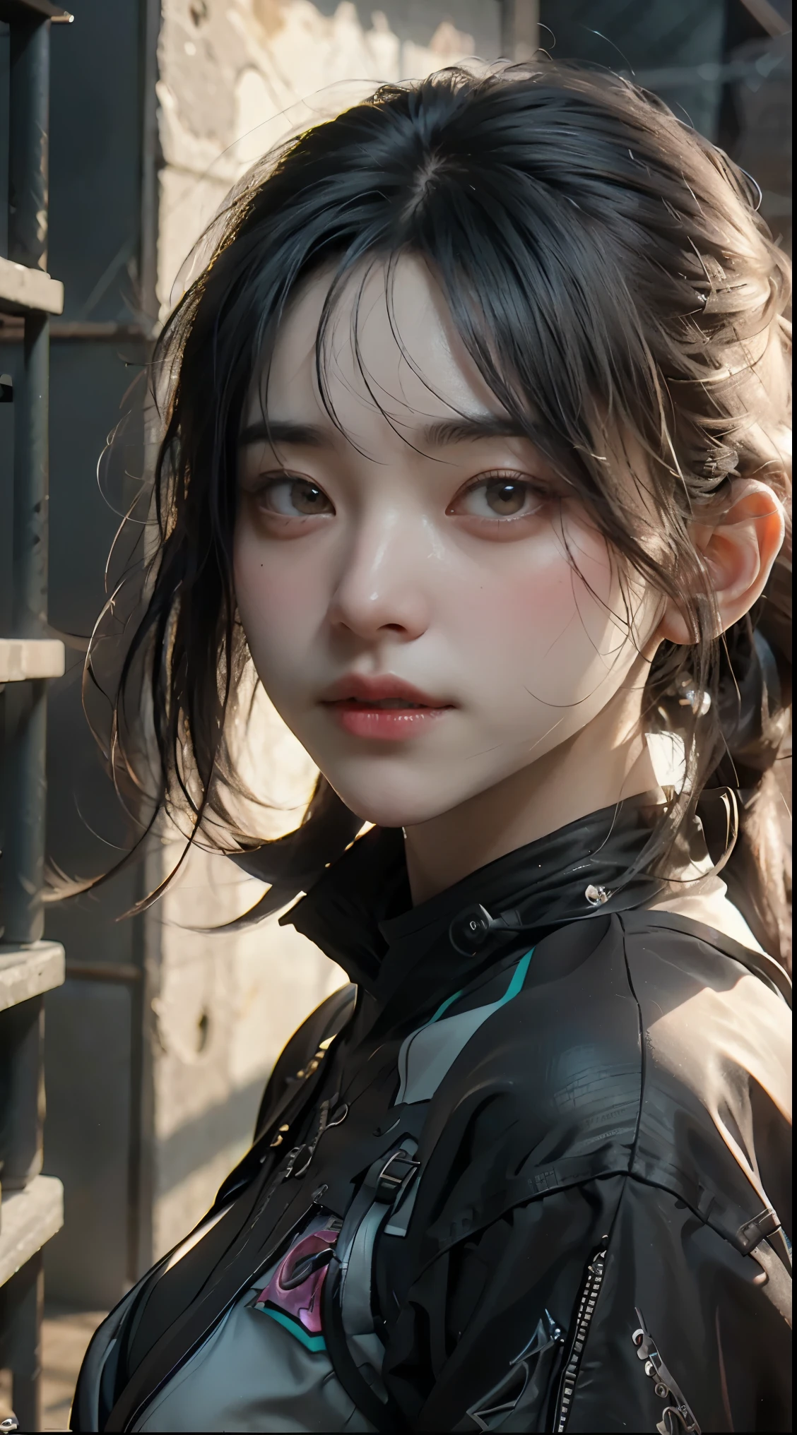 ((Best quality)), ((masterpiece)), (detailed:1.4), 3D, an image of a beautiful cyberpunk female,HDR (High Dynamic Range),Ray Tracing,NVIDIA RTX,Super-Resolution,Unreal 5,Subsurface scattering,PBR Texturing,Post-processing,Anisotropic Filtering,Depth-of-field,Maximum clarity and sharpness,Multi-layered textures,Albedo and Specular maps,Surface shading,Accurate simulation of light-material interaction,Perfect proportions,Octane Render,Two-tone lighting,Wide aperture,Low ISO,White balance,Rule of thirds,8K RAW,