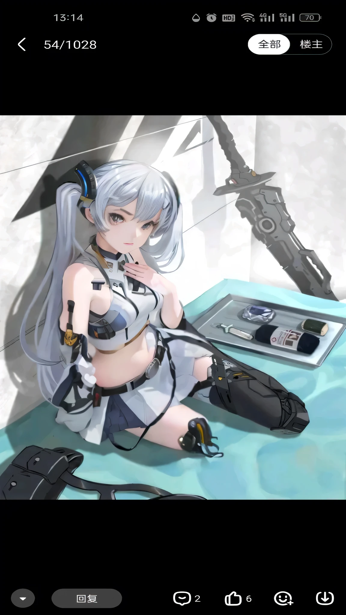 Anime girl sitting on the table with a gun and a camera, fleet collection style, fine details. Girls&#39; Frontline, Azur route style, from Girls&#39; Frontline, Girls&#39; Frontline style, From the Azur Lane video game, Girl holding warship parts, Bikini + Tattered military equipment, Girls&#39; Frontline cg, Kantai Collection Arcade, Girls&#39; Frontline, From Arknights