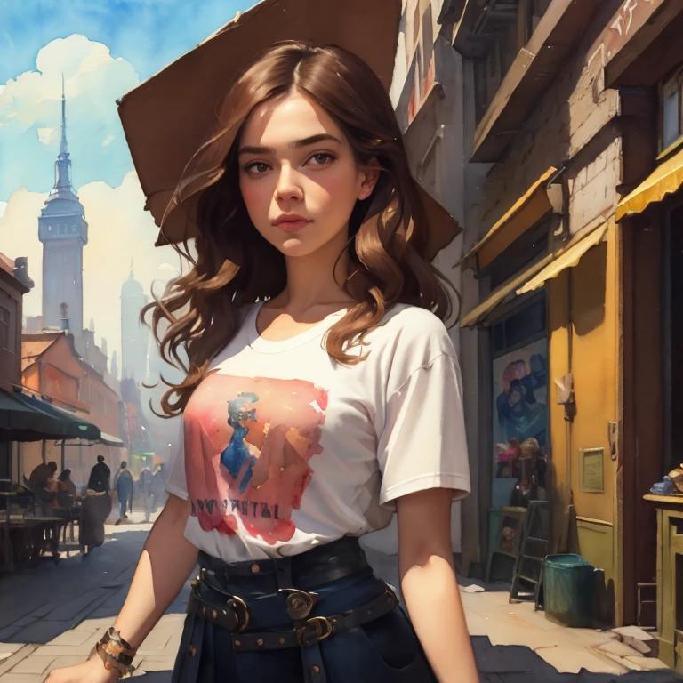 Girlish Painting:1.3) of (Ultra detailed:1.3),(Cosy:1.3),best quality,masterpiece,highly detailed,ultra-detailed,unreal engin 5,octane render,(2D:1.2), limited palette flat color,, digital painting, artstation, concept art, smooth, sharp focus,art by ross tran and greg rutkowski and alphonse Mucha and Bak Karol,, (oil painting:1.16),(acrylic paint:1.16),(colorful:1.16), (watercolor:1.4),, by (nvinkpunk:1.0),(kuvshinov:1.0),(dreamlikeart:1.0),(samdoesart:1.0),(modelshoot style:1.0),(by Artist Koho Shoda:1.3),(by Artist Mike Mignola:1.3),(by Artist Joop Polder:1.3),(Classicism Art:1.3),(Industrial Art:1.3),(Solarpunk Art:1.3) , 1girls, pink long hair, look at the left side, arms up, hands behind head, (T -shirt:1.3), spread, (pubes:1.3), (look at viewer:1.331), (small breast:1.3), (blurry background:1.3), (cyberponk city), new york street, (Masterpiece:1.3), (best quality:1.3),