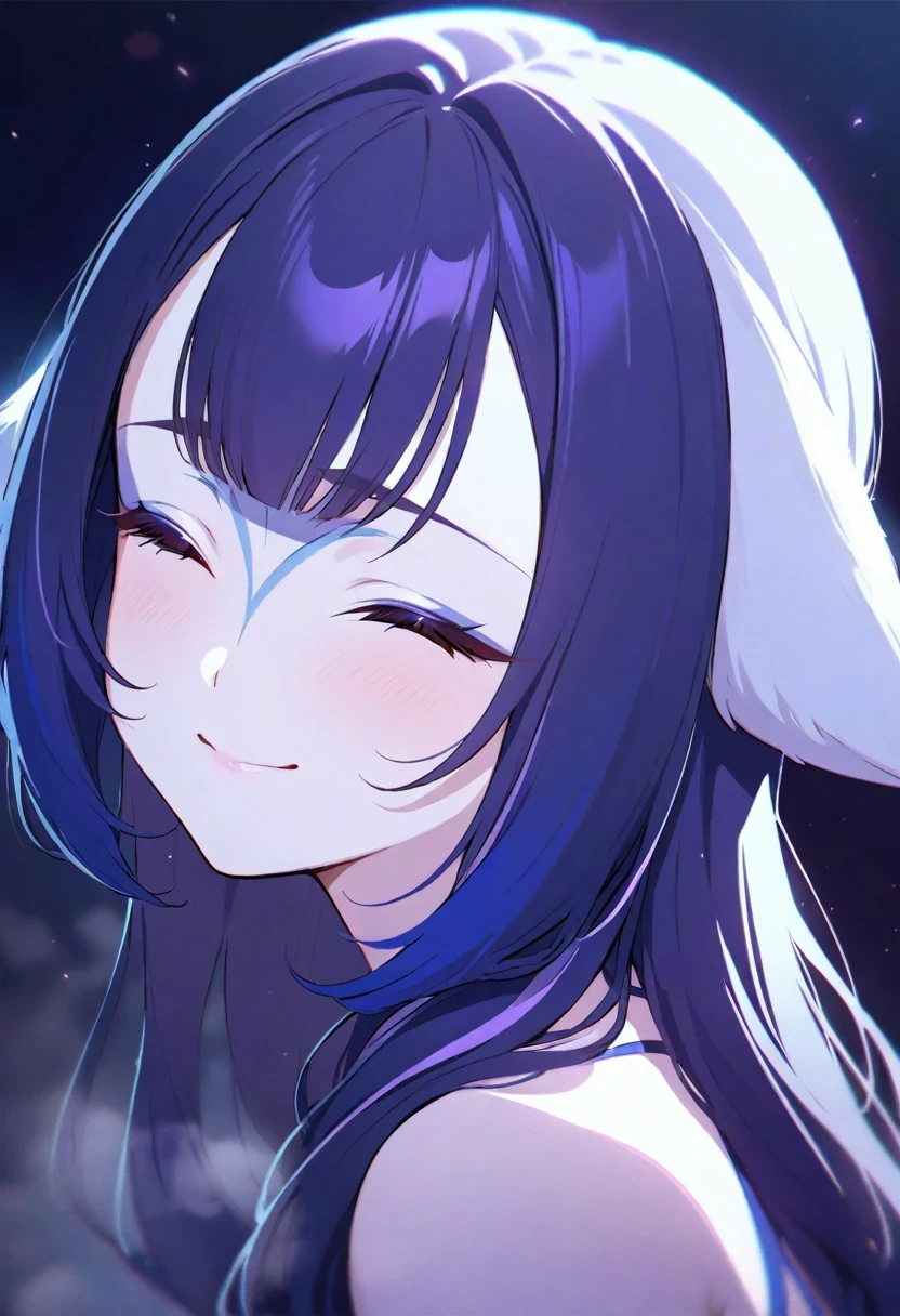 (shylily/(Twich/):1.5),(masterpiece:1.2),(best quality:1.2), Chromatic Aberration, ((Half-length photo)), ((looking at the audience)), 1 Girl, (Long wavy hair),extremely beautiful and delicate portrait, 16 years old, Cute face, A bright smile, hapiness, soft cheeks, blush, cosmetic, absurd, movie lighting, Dynamic Lighting, fantasy, ((Dark background, FOG))