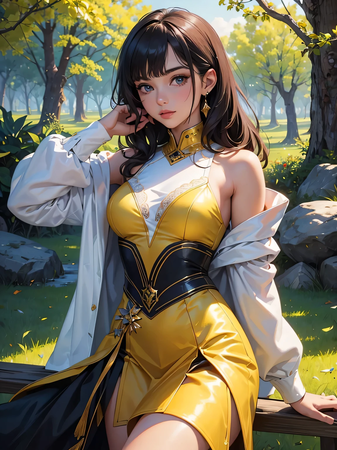 (masterpiece),(best quality),(ultra detailed),(high resolution),(perfect lighting),(clearly drawn face),(detailed body),(perfect anatomy),(detailed eyes),(detailed skin),(shiny_skin),(shiny_hair),(toned body),Alena, red eyes, orange long hair, splashed hair tips, blue hat, earrings, cape, yellow dress, short sleeves, skirt, , 1girl, , angry, black_legwear, boots, brown_eyes, cape, curly_hair, dress, earrings, full_body, gloves, hat, jewelry, kicking, long_hair, orange_hair, pantyhose, pointy_hat, yellow_dress, yellow_gloves,On the stage of an ancient arena, outdoors, cowboy shots,martial artist, , (((kick))), floating hair,naked,wipe panties,expose one's chest,sexy and excited,beautiful breasts,white skin,pointed chest,erect nipples,porn images,a lot of sweat,wet costume,wet body