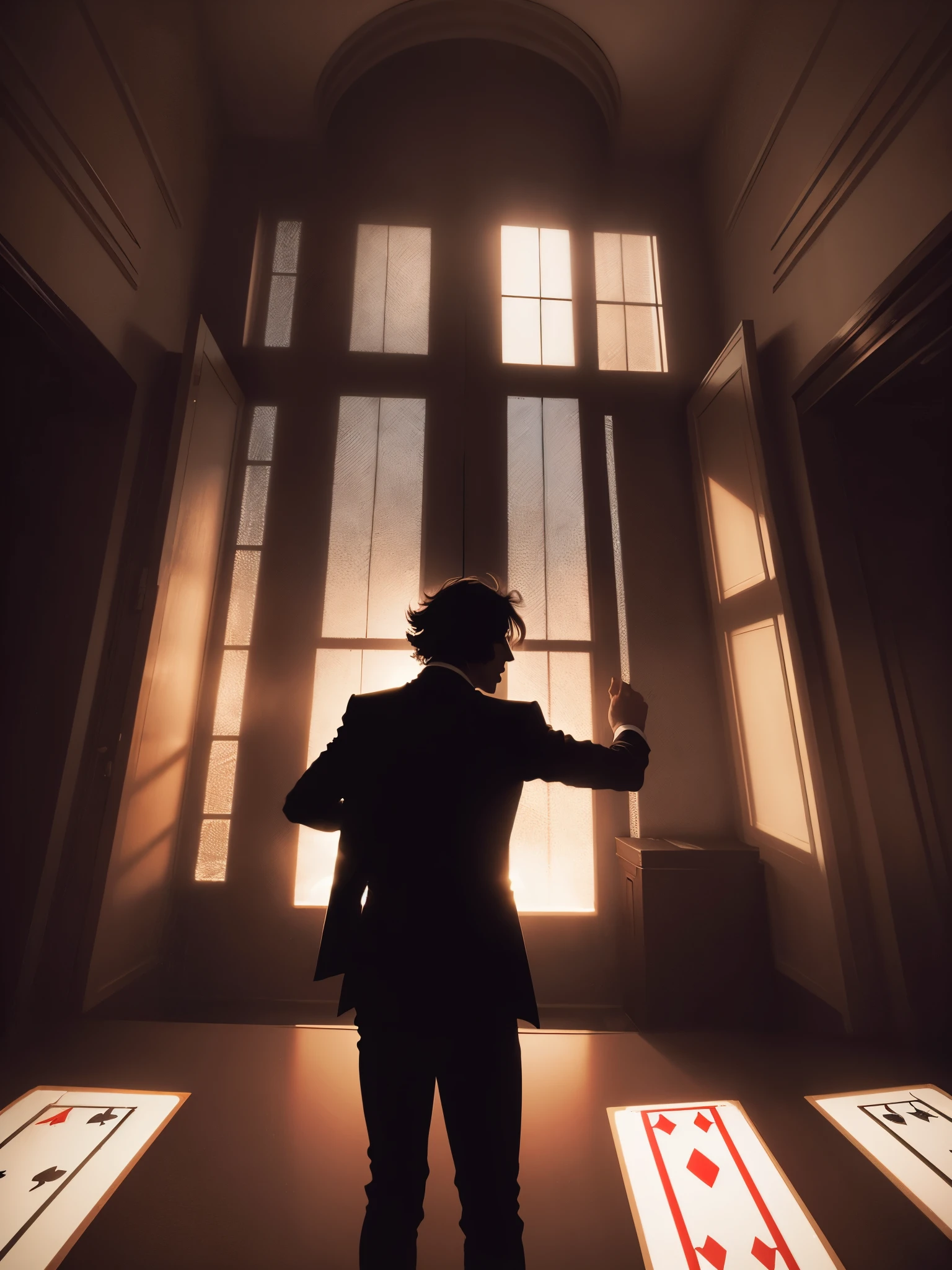 gambler man silhouette