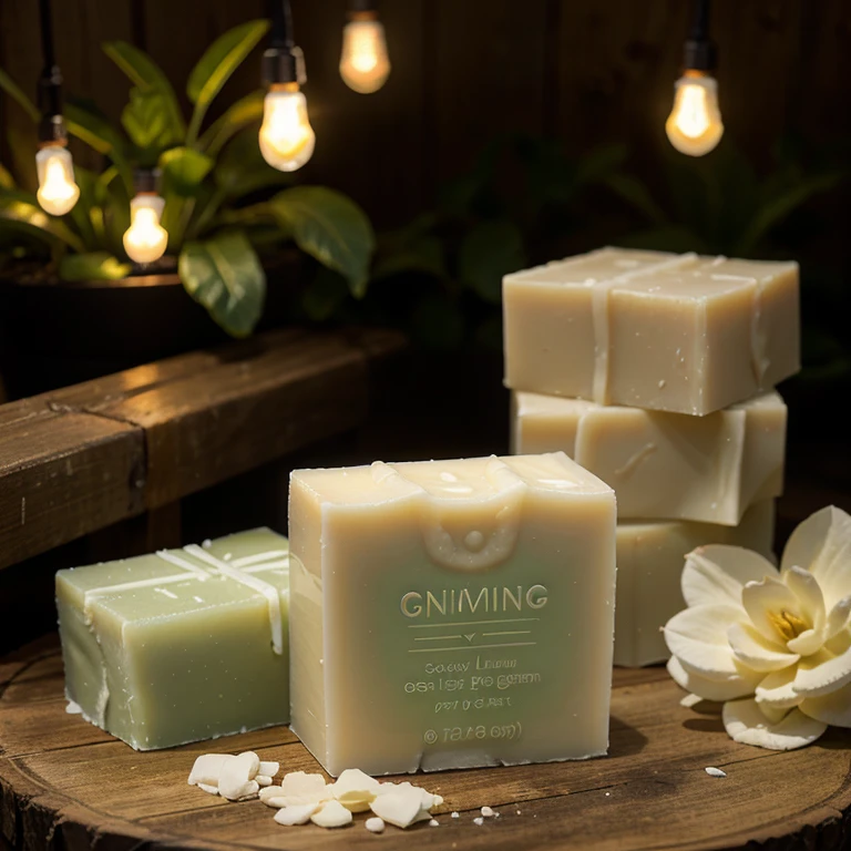 Generate advising image of soap brand of name gentle glow as premium soap