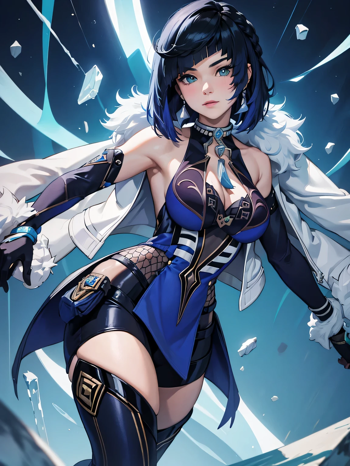 [yelandef]:1.5,((masterpiece,highest quality,Detailed images,Beautiful images)):1.4(1girl,solo)(Yelan&#39;s full body image,smile、Beautiful body lineedium beauty breasts、Beautiful side breasts):1.1(Sunset、floating city、Bright lighting overall、Backlight、Mysterious atmosphere、Thick Fog):1.2
