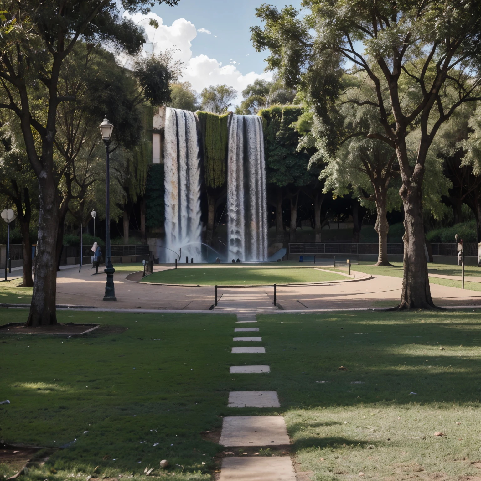 parque contaminado en llamas 
