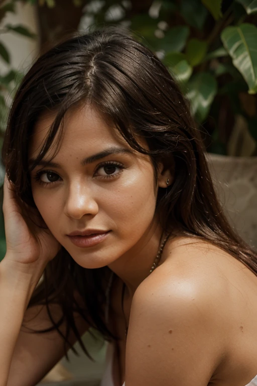 mujer corenana besando a la camara