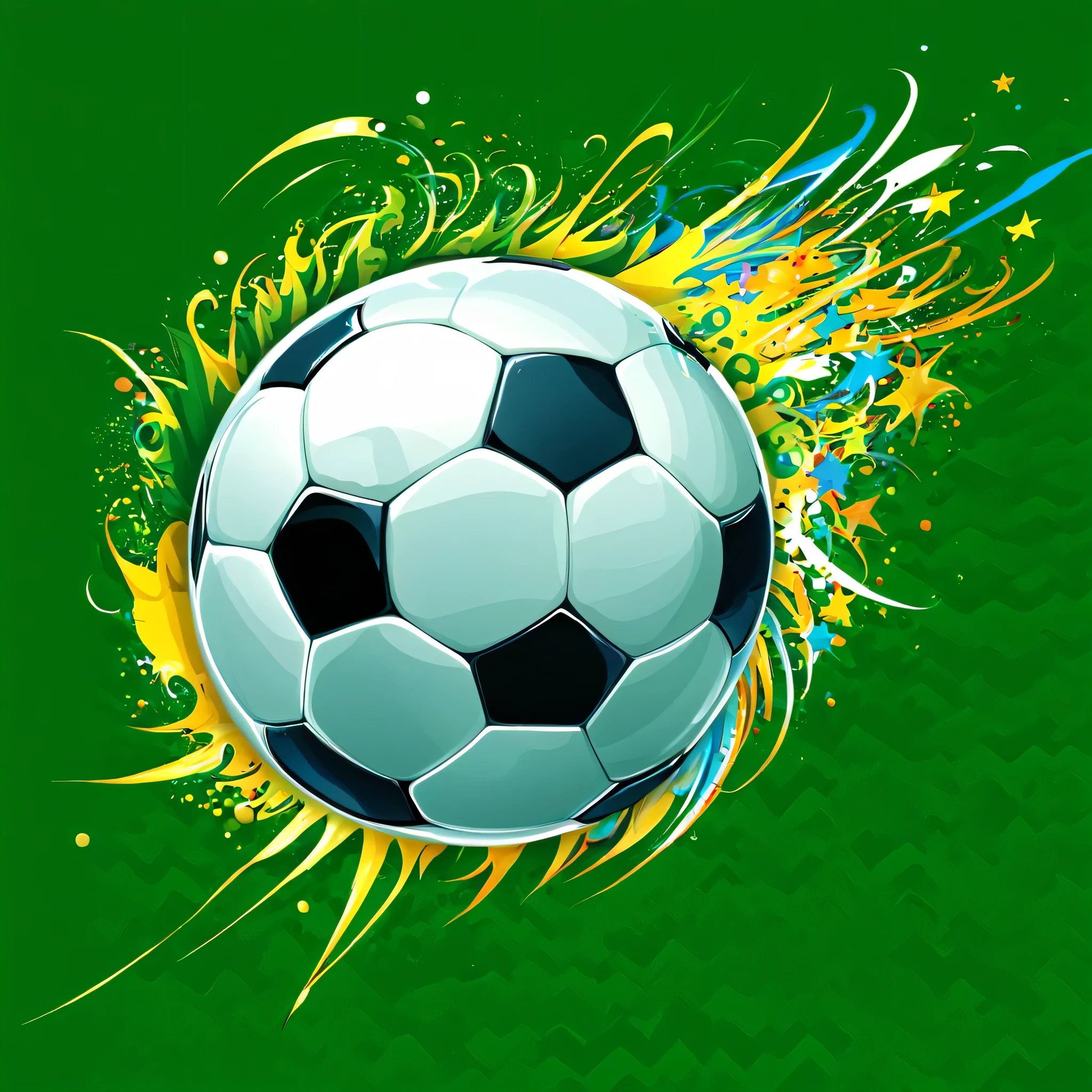 colorful page - SOCCER - the ball is in play,
