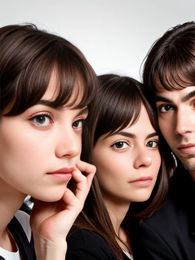 group of jew Abrams gathered focus on face
