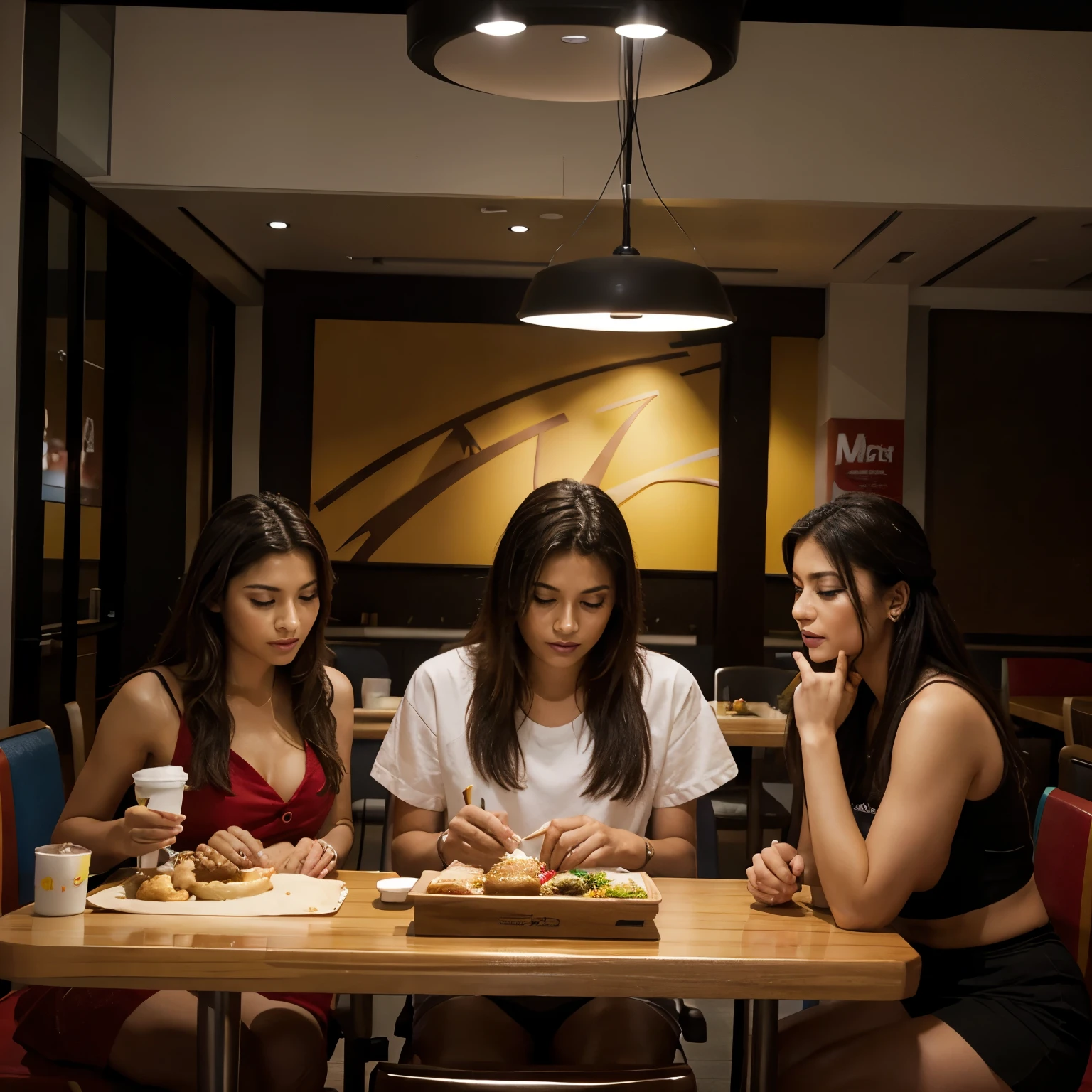 Create image last supper at mc donald