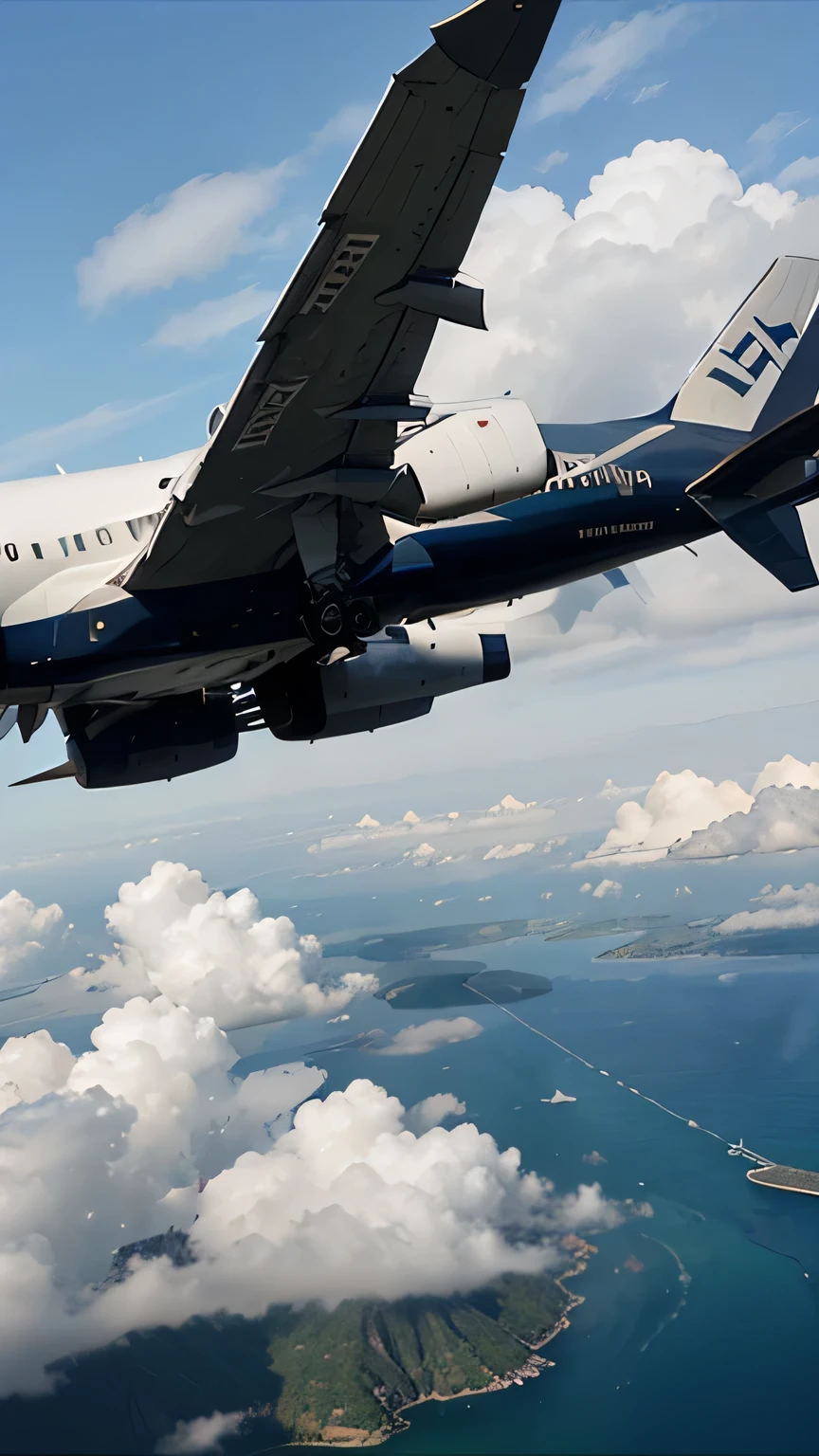 Airplane flying from one country to another and background is black