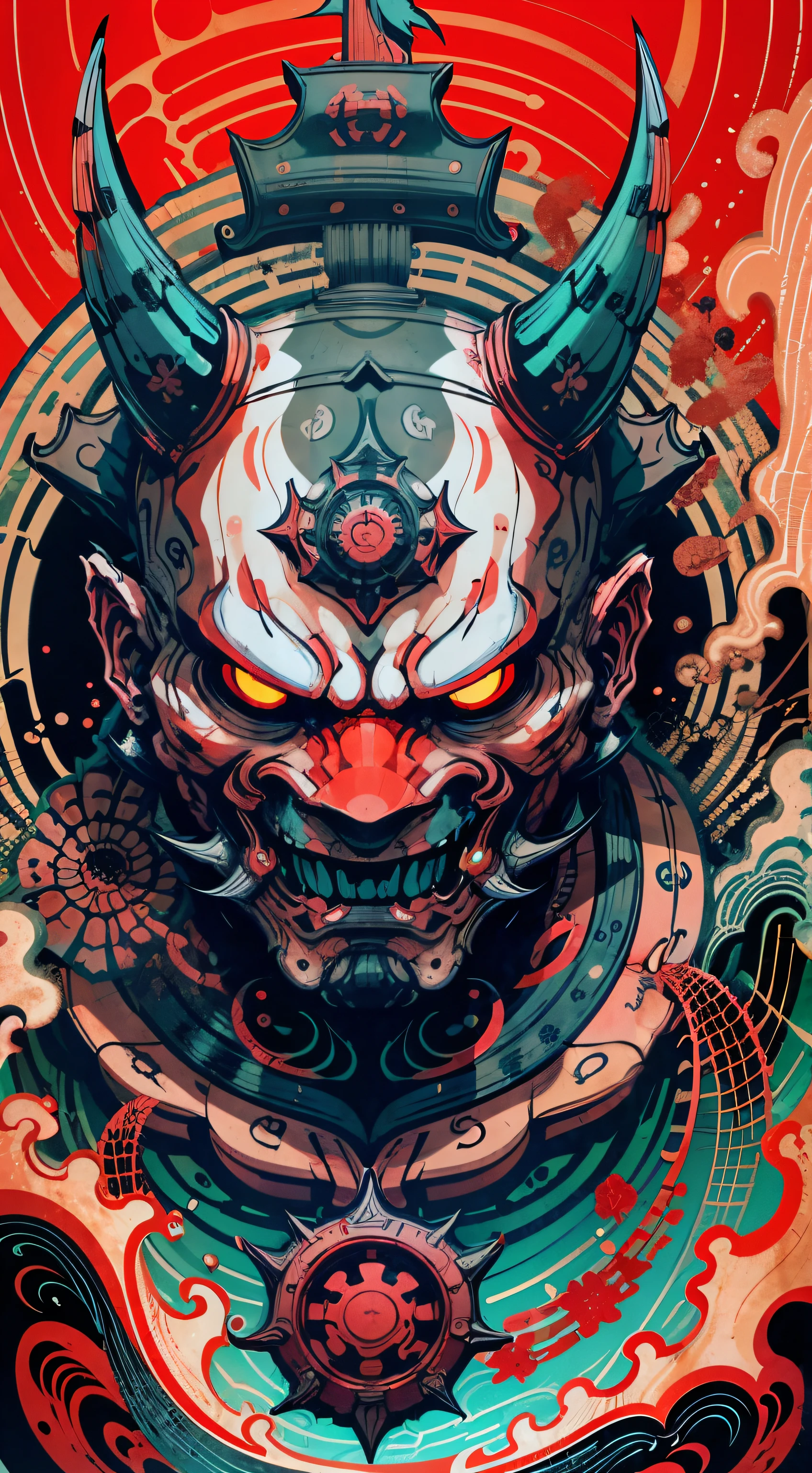 0mib mask style only, ilustrador, obra de arte, alta qualidade, 8K, High resolutions, altamente detalhado, cavalheiro, Alto contraste, symmetrical. water wave background,
