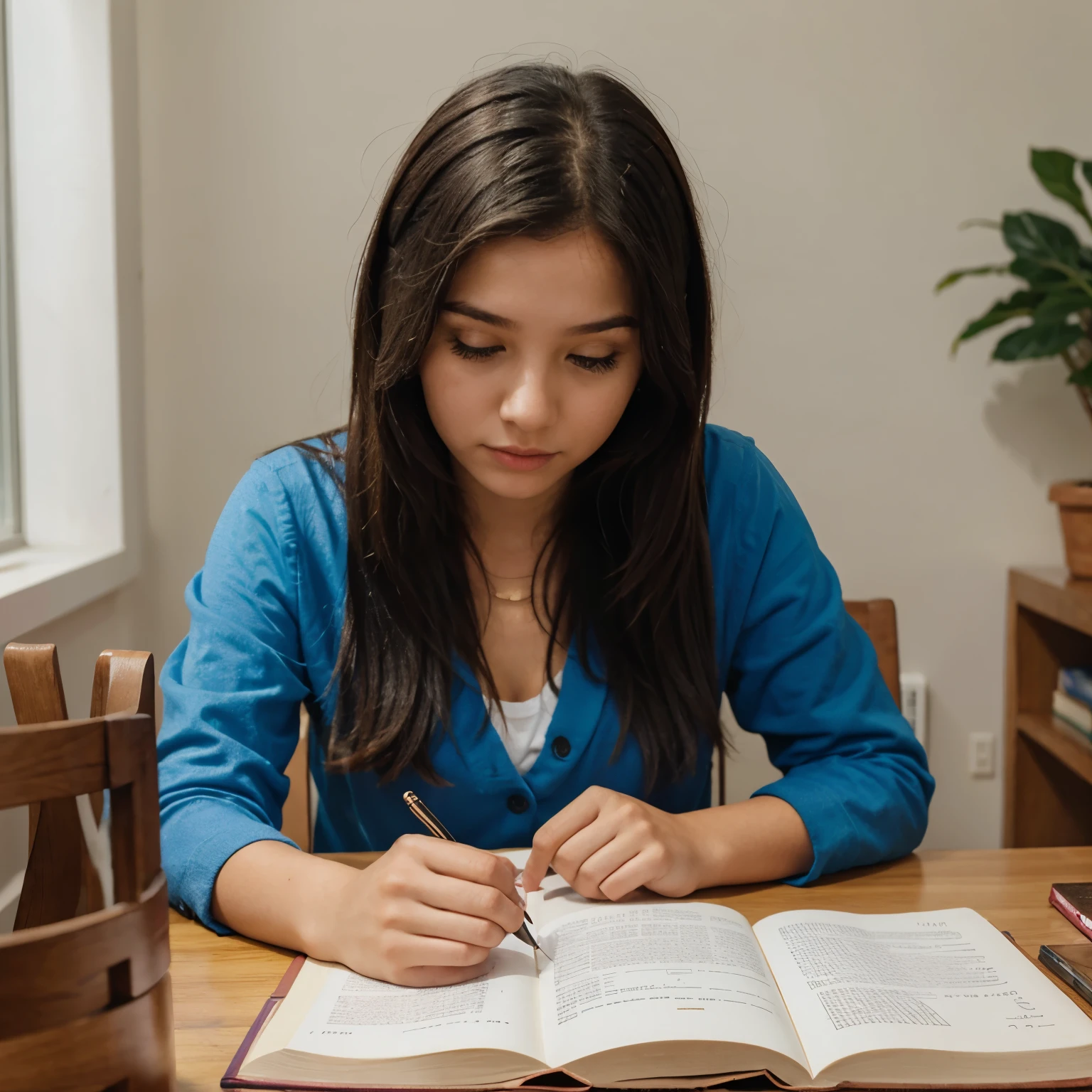 A girl who loves to study 