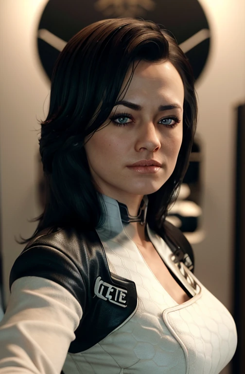 Realistic, hyper realistic, 8k, best quality, real picture, intricate details, ultra-detailed, ultra highres, depth field,(photorealistic,realistic:1.2), masterpiece,photo of european girl, miranda, blue eyes, black hair, long hair, Star Wars imperial, imperial officer uniform, imperial officer, Star Wars , solo, sun, blue sky, best quality, realistic, photorealistic, (intricate details:1.2), (delicate detailed), (cinematic light), clear line, sharp focus, realistic face, detailed face, unity 8k wallpaper, ultra high res, (photorealistic:1.4), looking at viewer