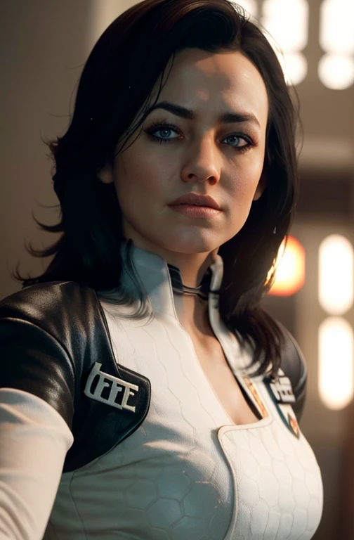 Realistic, hyper realistic, 8k, best quality, real picture, intricate details, ultra-detailed, ultra highres, depth field,(photorealistic,realistic:1.2), masterpiece,photo of european girl, miranda, blue eyes, black hair, long hair, Star Wars imperial, imperial officer uniform, imperial officer, Star Wars , solo, sun, blue sky, best quality, realistic, photorealistic, (intricate details:1.2), (delicate detailed), (cinematic light), clear line, sharp focus, realistic face, detailed face, unity 8k wallpaper, ultra high res, (photorealistic:1.4), looking at viewer