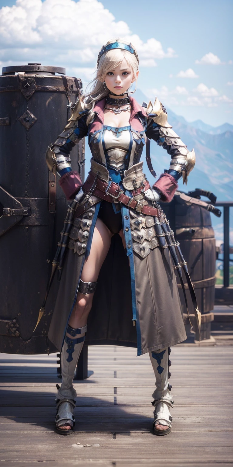 full body, whole body. 1solo (girl). slave fighter, loincloth standing, hands on hips full body, whole body. 1solo (girl). slave fighter, loincloth standing, hands on hips, metal sandals, backpack, choker, big belt, view from below, feet together, bracers, tiara