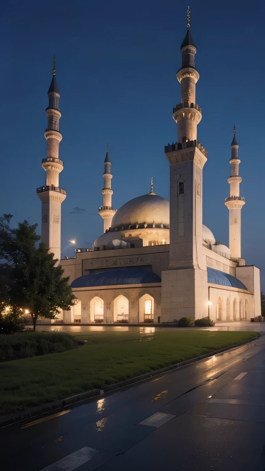 beautiful mosque, sexy, evening, mosque exterior 
