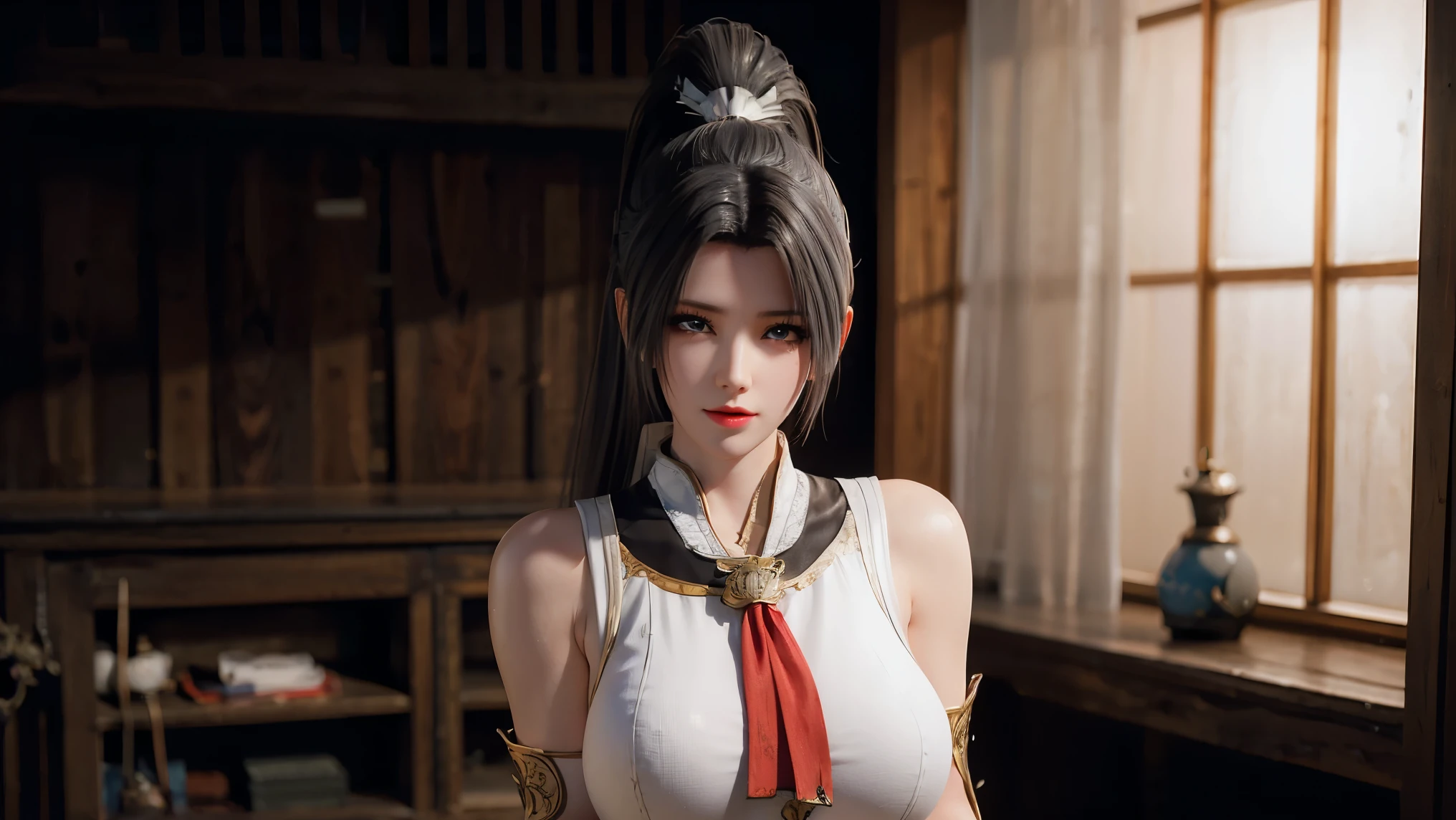 
Cartoon character with sword and text on dark background, Blade and Soul, from ncsoft, Start screen art, PC games with UI, Start screen, Amazing splash screen art, game Critical Art, Loading Screen, Loading Screen, Loading Screen”, Ink painting of figures, Wang Chen, Critical Art, yasuke 5 0 0 px Model，Close-up of miss wearing white mask, Beautiful character painting, guweiz, Gurwitz-style artwork, White-haired god, author：Yang Jie, Epic and beautiful character art, Stunning character art, author：Fan Qi, by Wuzhun Shifan, pixiv Art Street Guviz, Single ponytail, insult, High Ponytail, Tall and big, Long legs, (sleeveless lace shirt), (shorts), (Striped )), ((Striped )), Walk, elegant, dignified, miss, Beautiful curves, sweet smile, Strong sense of detail and layering, color丰富绚丽, Has a unique texture, rich and colorful, color, vivid, Design Art, 16K, Super detailed, {{illustration}}, {Extremely refined}, {Exquisite surface treatment}, Super detailed, Delicate and shining eyes, {{Light}}, 极致Light效果, Model: realism, CFG size: 12, Laura: Bright texture (1.35), high quality, masterpiece, Exquisite facial features, Delicate hair depiction, Detailed depiction of the eyes, masterpiece, best quality, Light线追踪, Extremely detailed CG unified 8k wallpaper, masterpiece, best quality, (1 girl), 完美miss身材, (((Skinny white T-shirt))), (Delicate face), Black short hair, Tie your hair up, Light blue hairpin, (White skin), (Optimal Lighting), (Super intricate details), 4k unity, (Super detailed CG), Showing off her white legs, , Hot Pants, shorts,