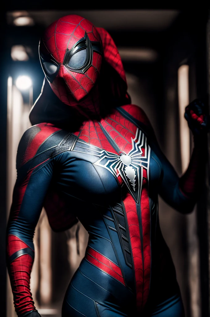 ((deusa feminina, rosto detalhado, olhos azuis claros perfeito, mulher gostosa, Seios enormes, mamas longas gigantes aparecendo, baseado na Marvel estudios, traje do homem aranha couro sexy, wearing a technological open jacket)), Erotic(1girl:1.3), sozinho, ((Ela usa a mascara do Homem-Aranha, toca do homem aranha, cobre seu rosto)), partes perfeitas do corpo nua__, Arte Oficial, papel de parede unificado 8k, super detalhado, handsome and aesthetic, belo, obra-prima, melhor qualidade, ..............RAW, obra-prima, foto super fina, melhor qualidade, super high res, Realismo fotorrealista, luz solar, retrato de corpo inteiro, amazing beauty, dinamic pose, rosto delicado, olhos vibrantes, (da frente), She's wearing a full-body Spider-Man costume............., esquema de cores vermelho e preto,Seios enormes,  aranha, Very detailed abandoned warehouse bottom, rosto detalhado, fundo ocupado complexo detalhado, Messy, lindo, leitoso, pele altamente detalhada, detalhes realistas da pele, visible pores, sharp focus, volumetric mist, 8k UHD, DSLR Camera, alta qualidade, grain of film, pele clara, Foto realism, cinemactic, Great metropolis in a future dystopia, Traje carnificina, veneno, Detailed and torn Marvel Spider-Man showing the girl's erotic body and her hot parts, traje enfiado no bucetao , Epic scene of Spider-Woman lifting a motorcycle with one hand, epic pose , mamas saindo pra fora da roupa, Pornografia, detalhes perfeitos sem erros, Erotic, (spider mask) pussy, ppk, seios, Erotic Moms Porn
