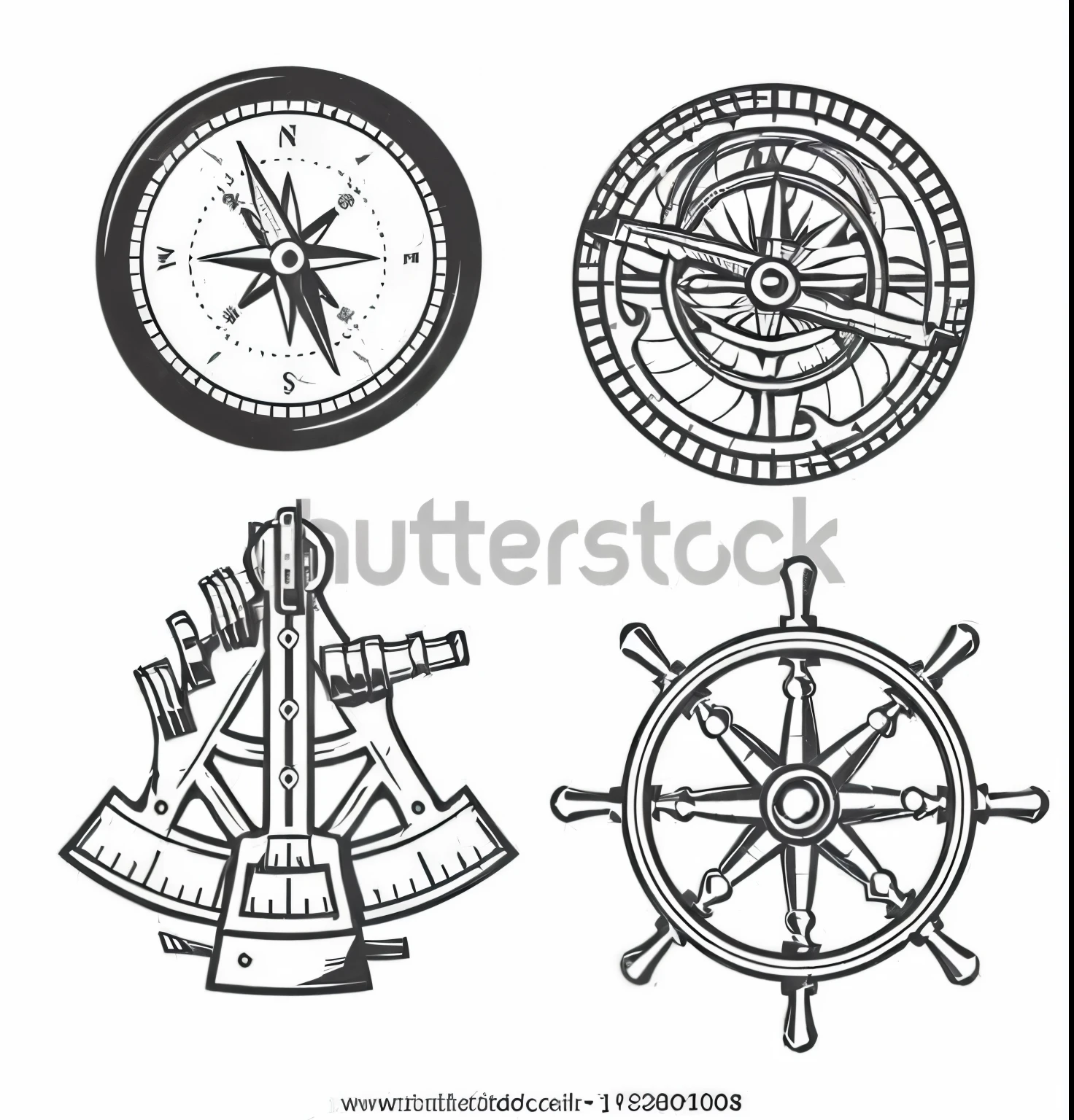 set of nautical symbols, detallado detallado detallado, vector images, blanco y negromuy detallado, very detailed illustration, ilustraciones detalladas, Rosa de los vientos, very detailed illustration.&quot;, very detailed illustration, Detailed technical drawing, maritime, arte vectorial muy detallado, very detailed illustration, Entorno pirata, Vector illustration, objetos extremadamente detallados, hoja de referencia fondo blanco, compass