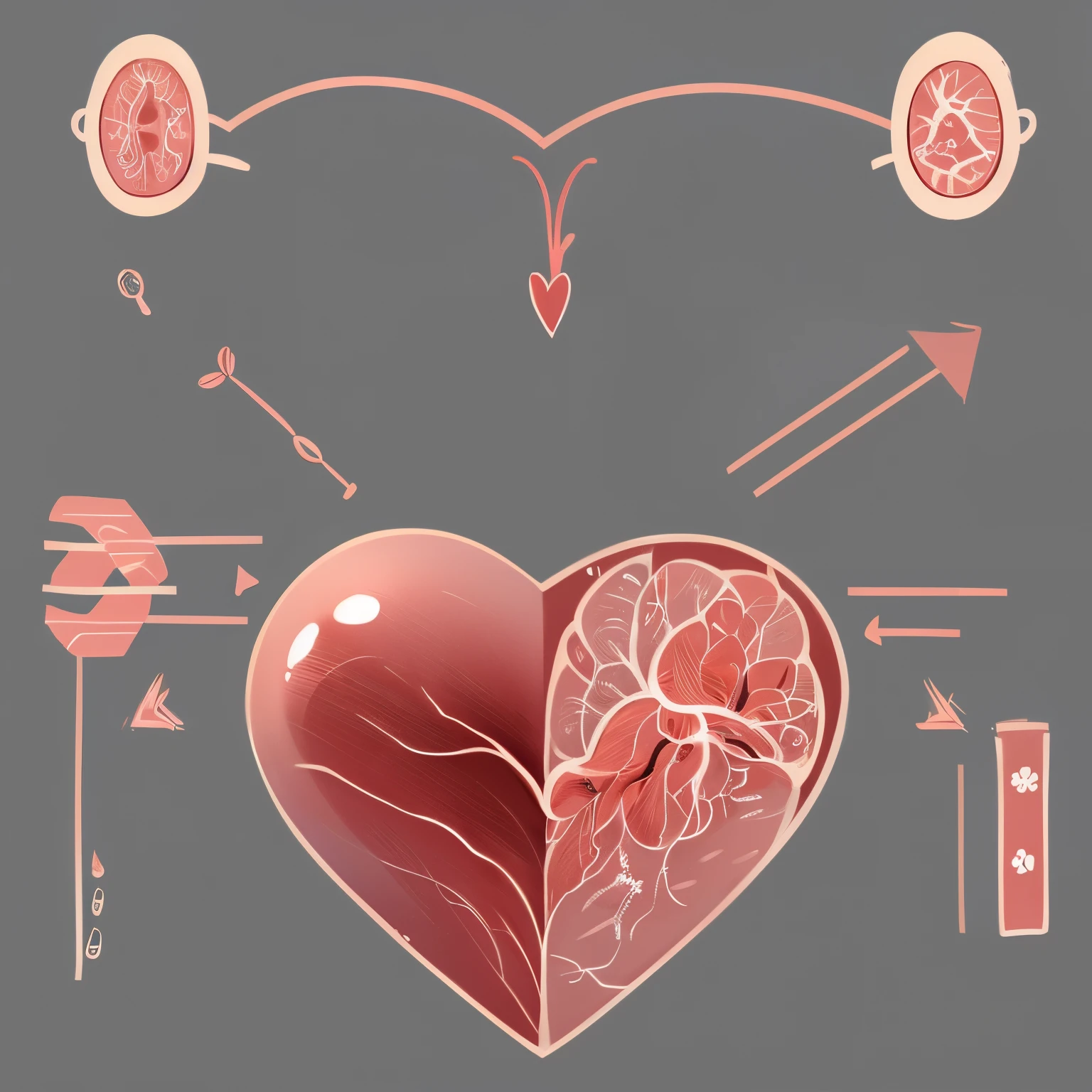 draw a diagram of how the heart works during physical activities, highlighting valves and main blood vessels