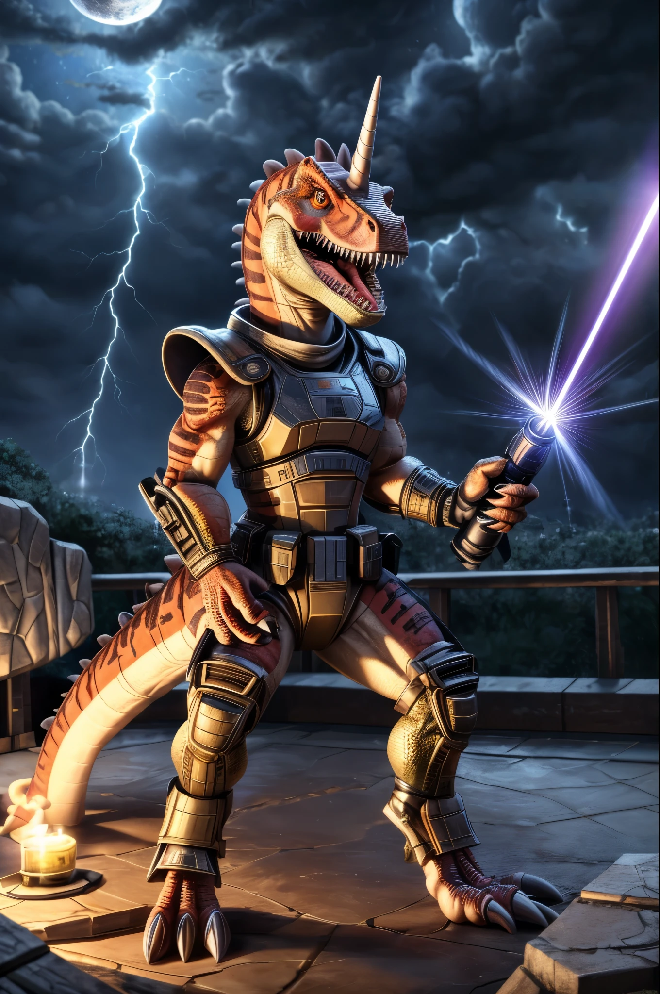 (((dinosaur character, full body, cinematic setting, lizard male)))
Here I come, drop your jaws to the floor
I'm riding on my (((mighty laser-shooting dinosaur)))
Here we come, can you hear him roar?
Prepare for epic fight and his (((laser missiles)))
The sound is boom, boom, boom for every time a goblin dies
Let's sing now, here we go, hear my battle cries
(((Made of metal))) from the moon
Assembled by samurai
His battery gets charged by thunderstorm
With most advanced AI
Devouring trolls and unicorns
From his maw there comes a flame
Burning away our enemies
And therefore we proclaim
BREAK, detailed background, 8K, (masterpiece:1.5), intricate details, highly detailed, extreme detail, octane render, fine art, best quality, highres, (detailed face:1.5), ((full_body)), UHD, (((perfect hands))), low light