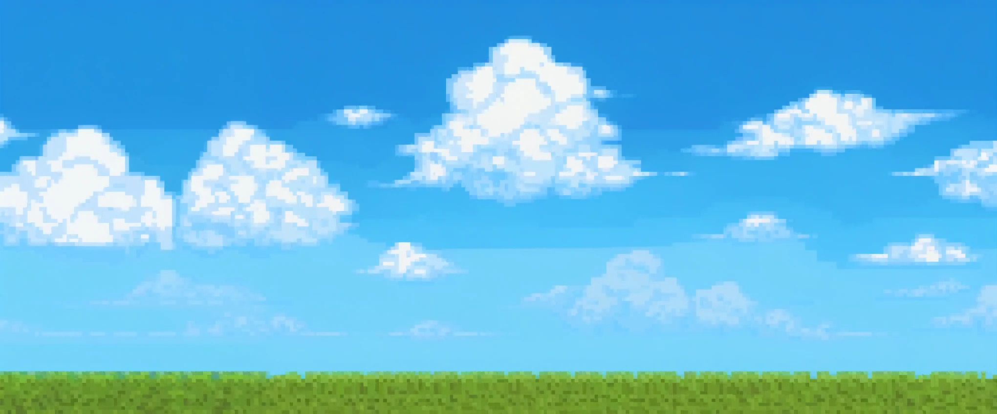 2d pixel sky background, blue sky, cloud, only sky
