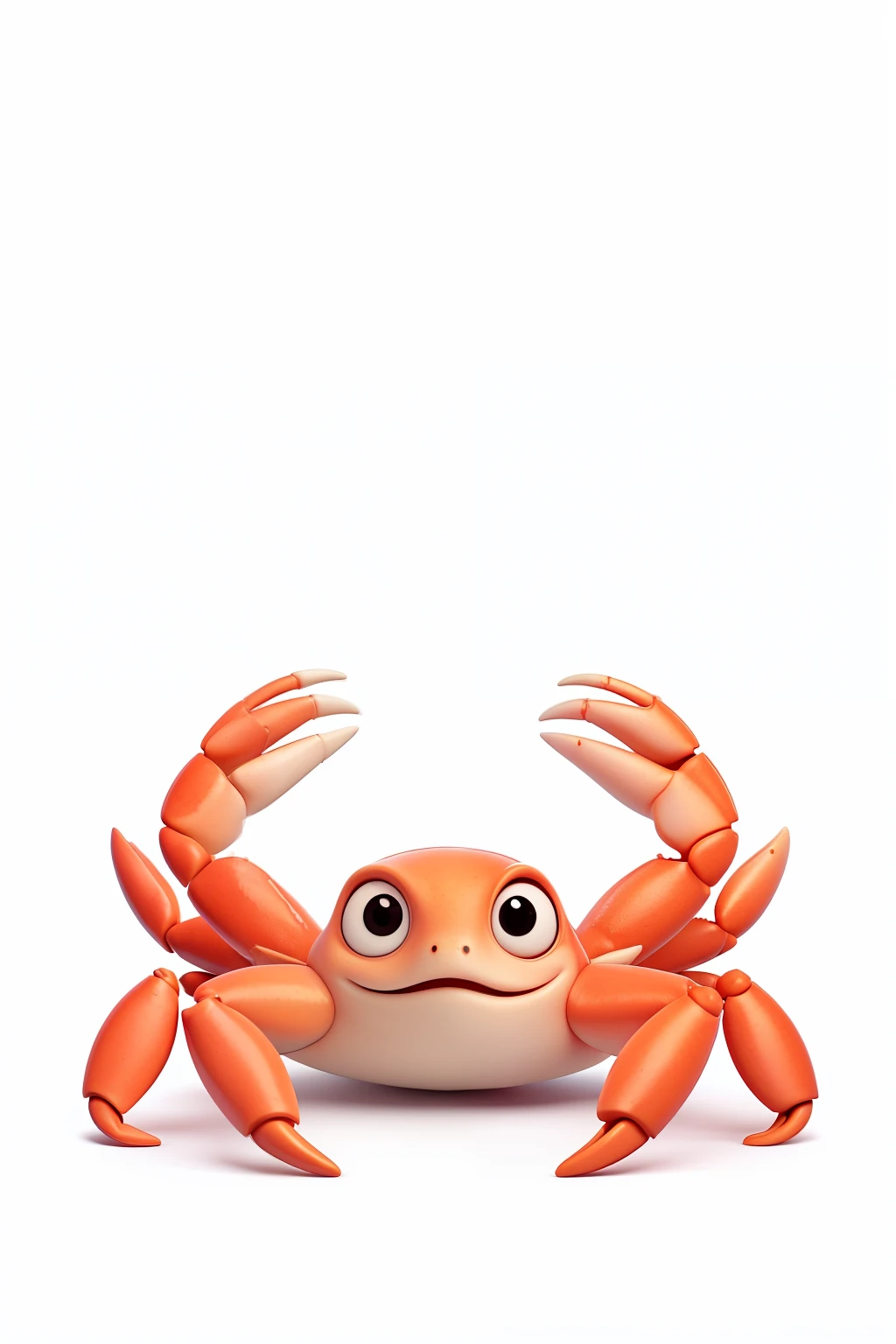 cute crab, white background