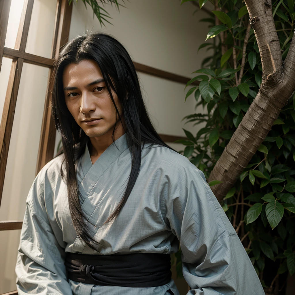 Hashirama Senju;homem;cabelo sedoso.